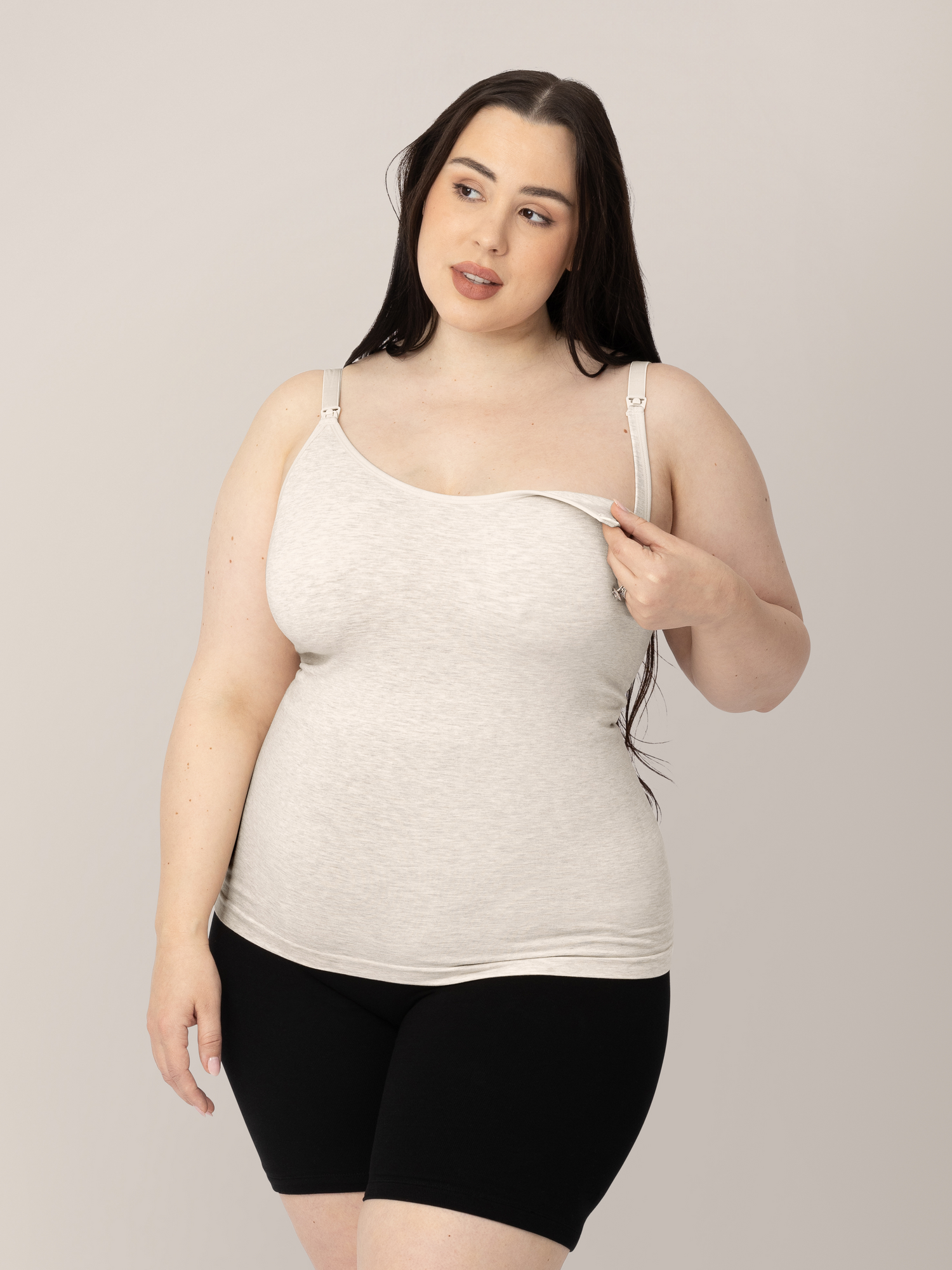 Sublime® Bamboo Maternity & Nursing Camisole | Oatmeal Heather Sublime® Bamboo Maternity & Nursing Camisole | Oatmeal Heather