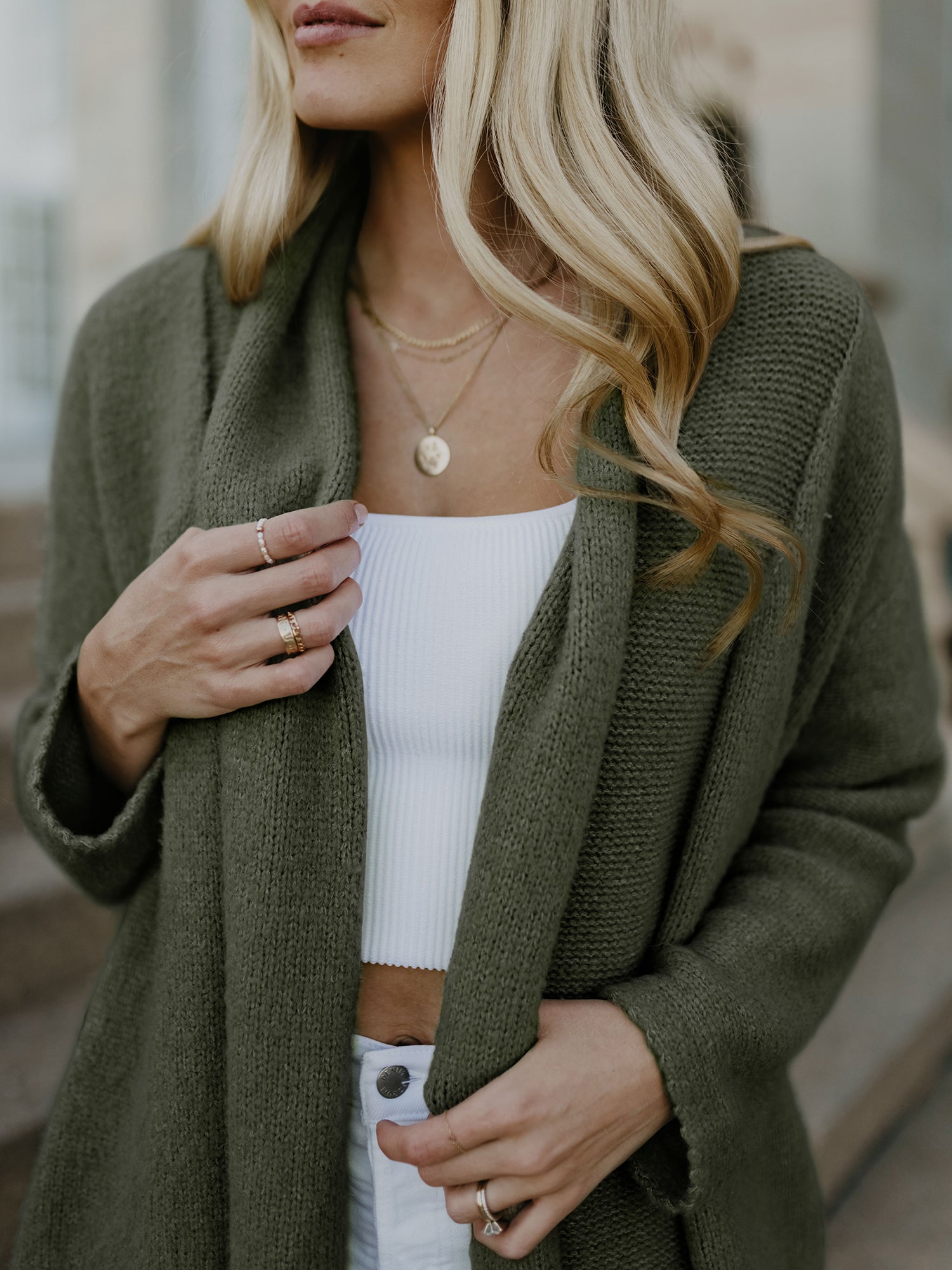Chloe Cardigan Sweater | Thyme - Kindred Bravely