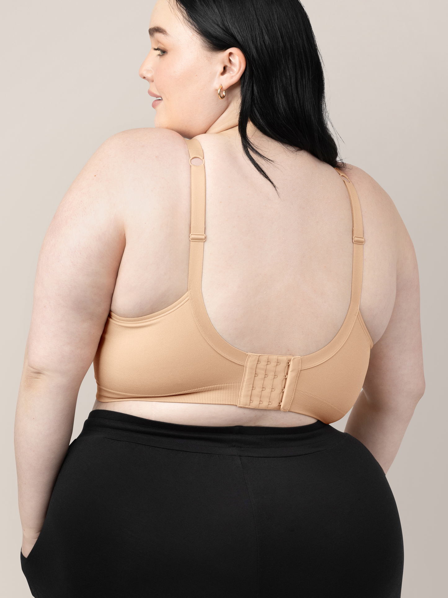 Back view of a model wearing the Everly Wireless Contour Bra