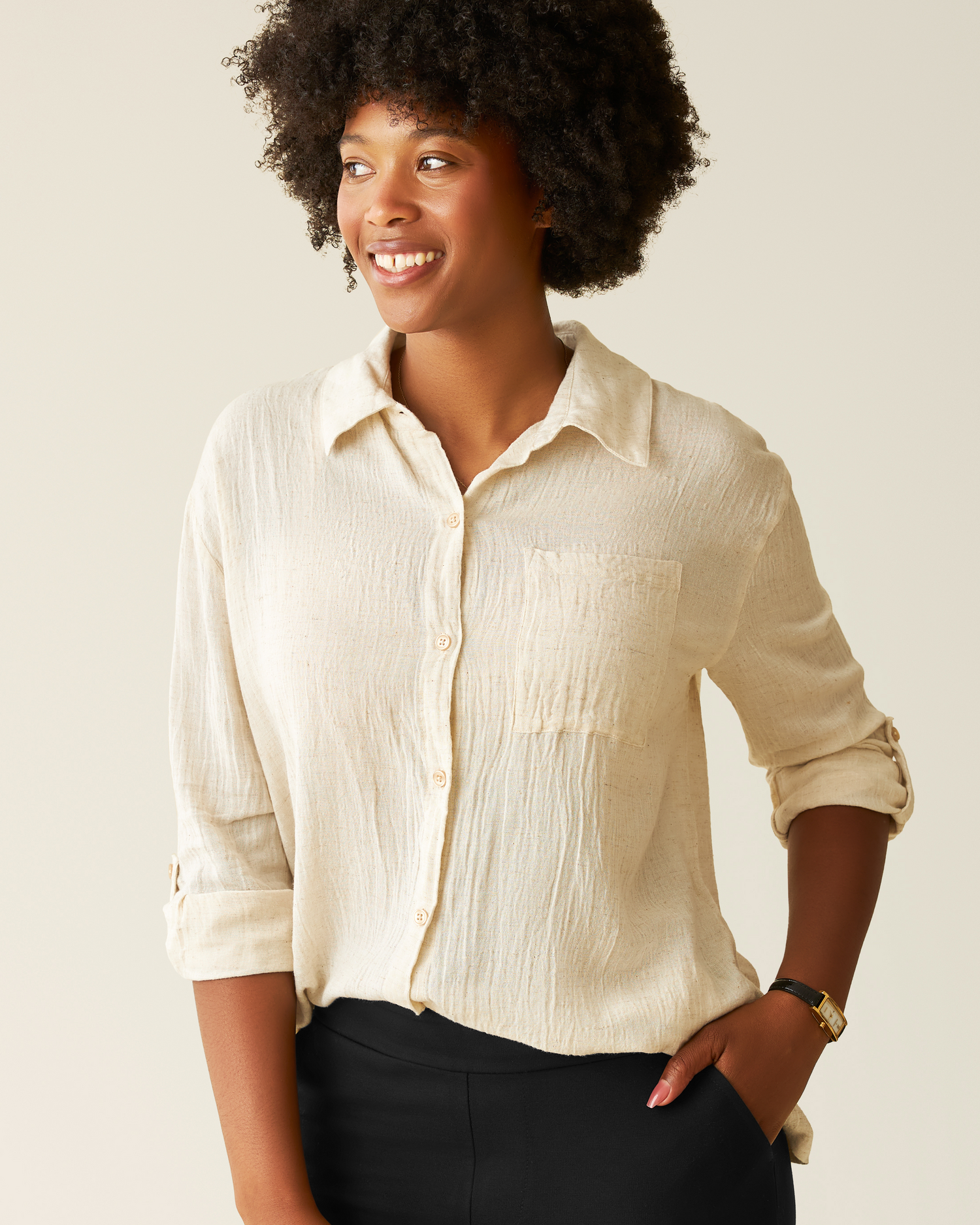 Rees Linen Button-Down Shirt