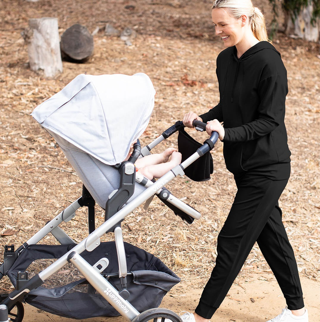 Bamboo Maternity & Postpartum Joggers | Black-Bottoms & Dresses-Kindred Bravely