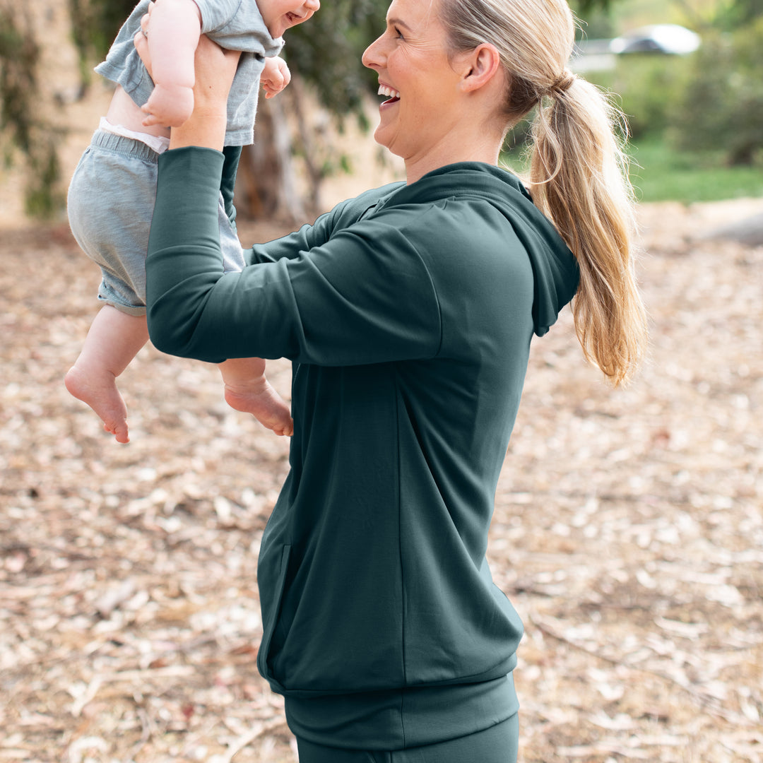 Bamboo Nursing Hoodie | Evergreen-Tops-Kindred Bravely