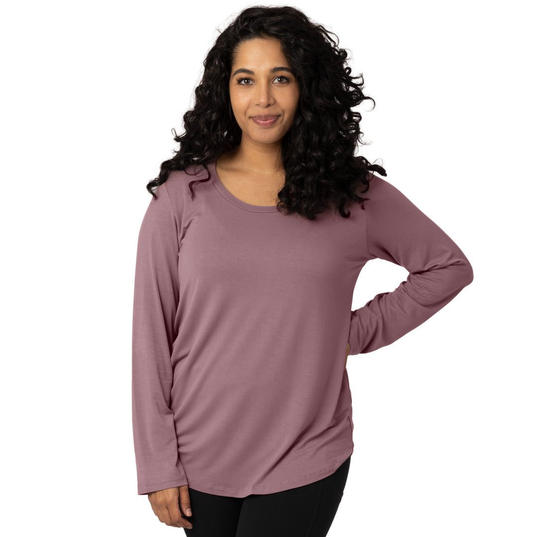 Bamboo Nursing & Maternity Long Sleeve T-shirt | Twilight-Tops-Kindred Bravely