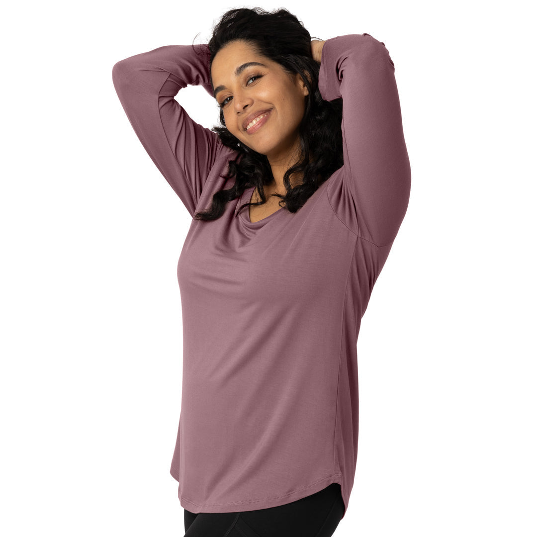 Bamboo Nursing & Maternity Long Sleeve T-shirt | Twilight-Tops-Kindred Bravely