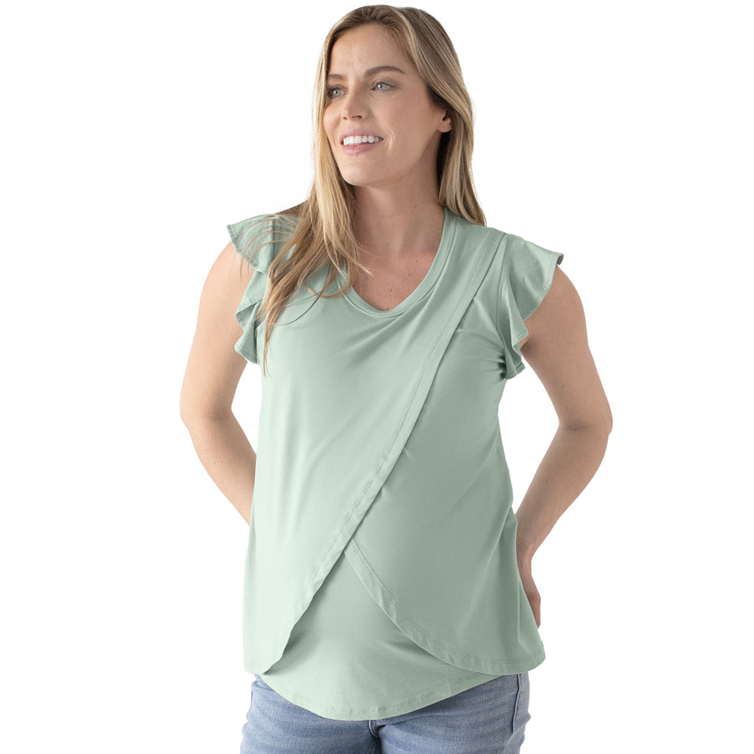 Bamboo Nursing & Maternity Tulip Hem Top | Eucalyptus-Tops-Kindred Bravely