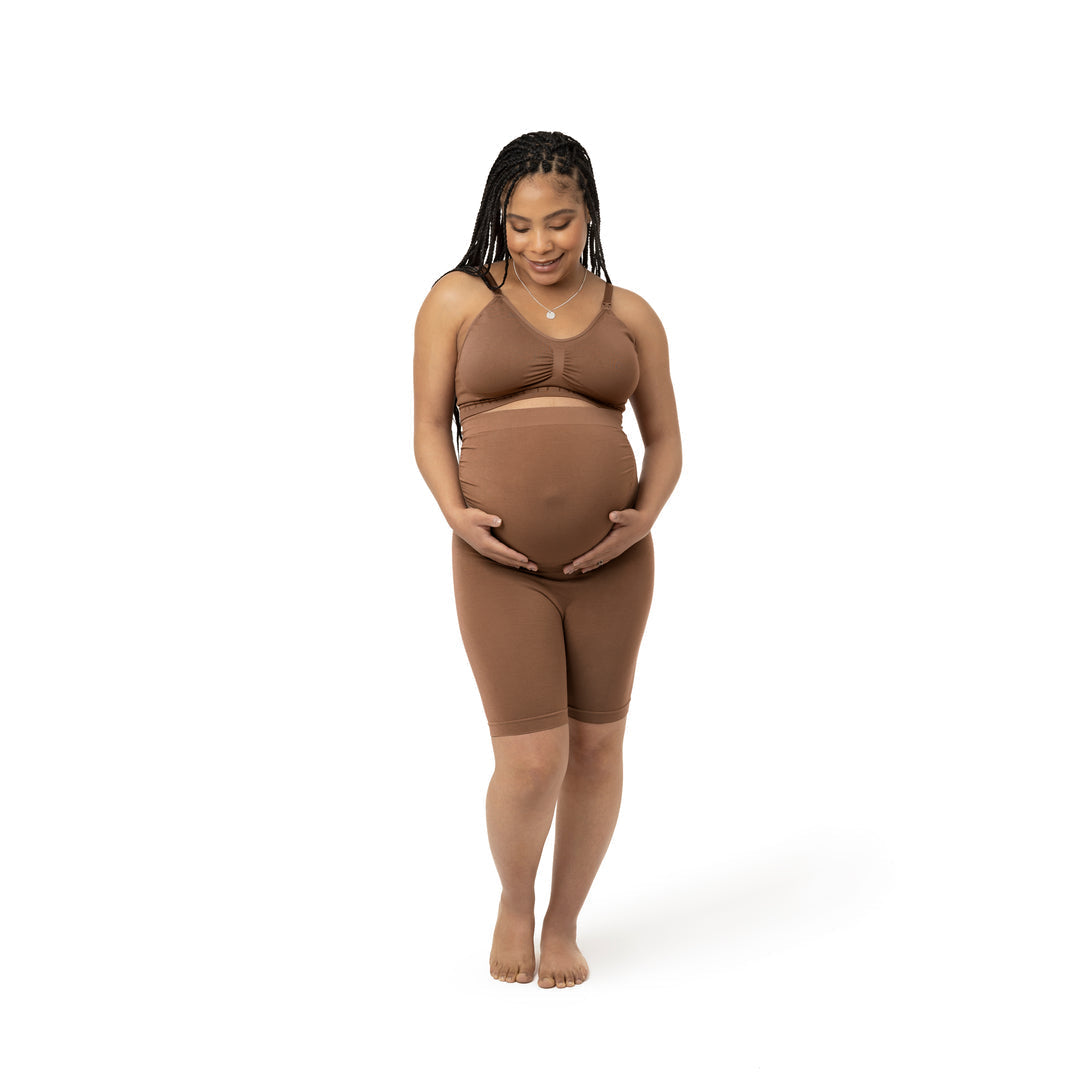 Bamboo Seamless No Rub Maternity Thigh Saver | Mocha-Underwear-Kindred Bravely