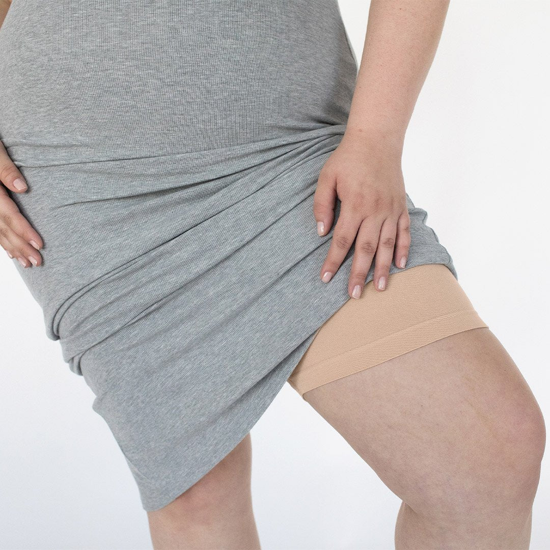 Bamboo Seamless No Rub Postpartum Thigh Saver | Beige-Underwear-Kindred Bravely