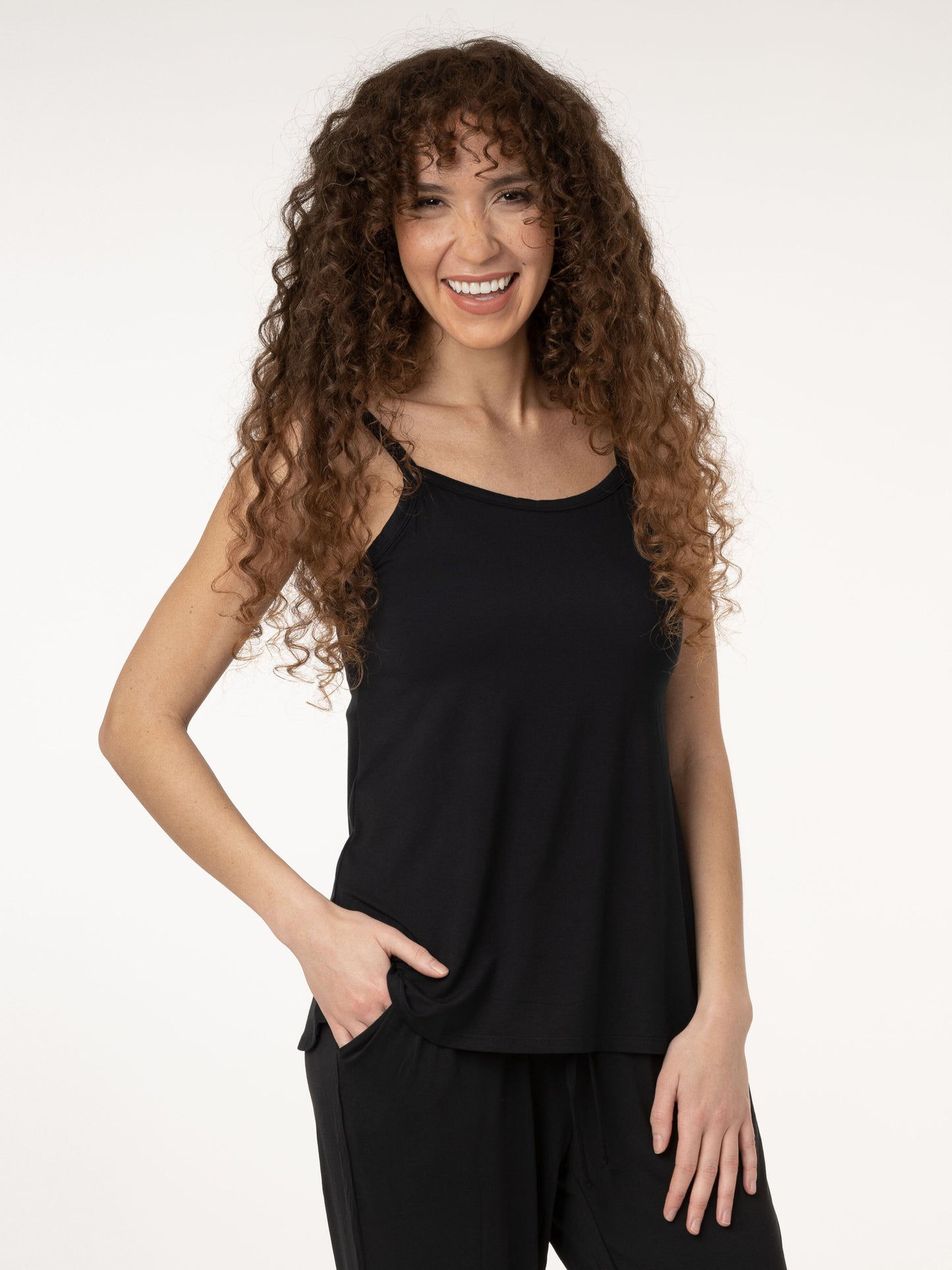 The Bamboo Lounge Around Tank | Black-Tops-Kindred Bravely