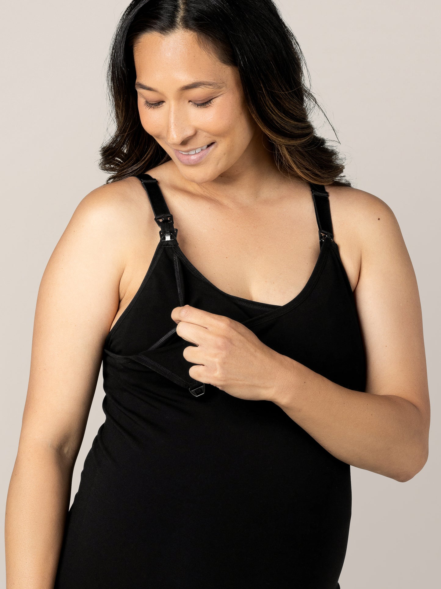Sublime® Bamboo Hands-Free Pumping & Nursing Camisole | Black - Kindred Bravely
