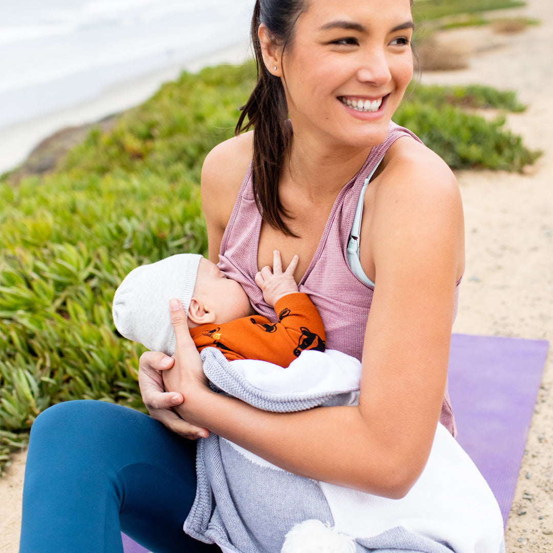 Breathable Keyhole Nursing & Maternity Top | Soft Berry-Tops-Kindred Bravely