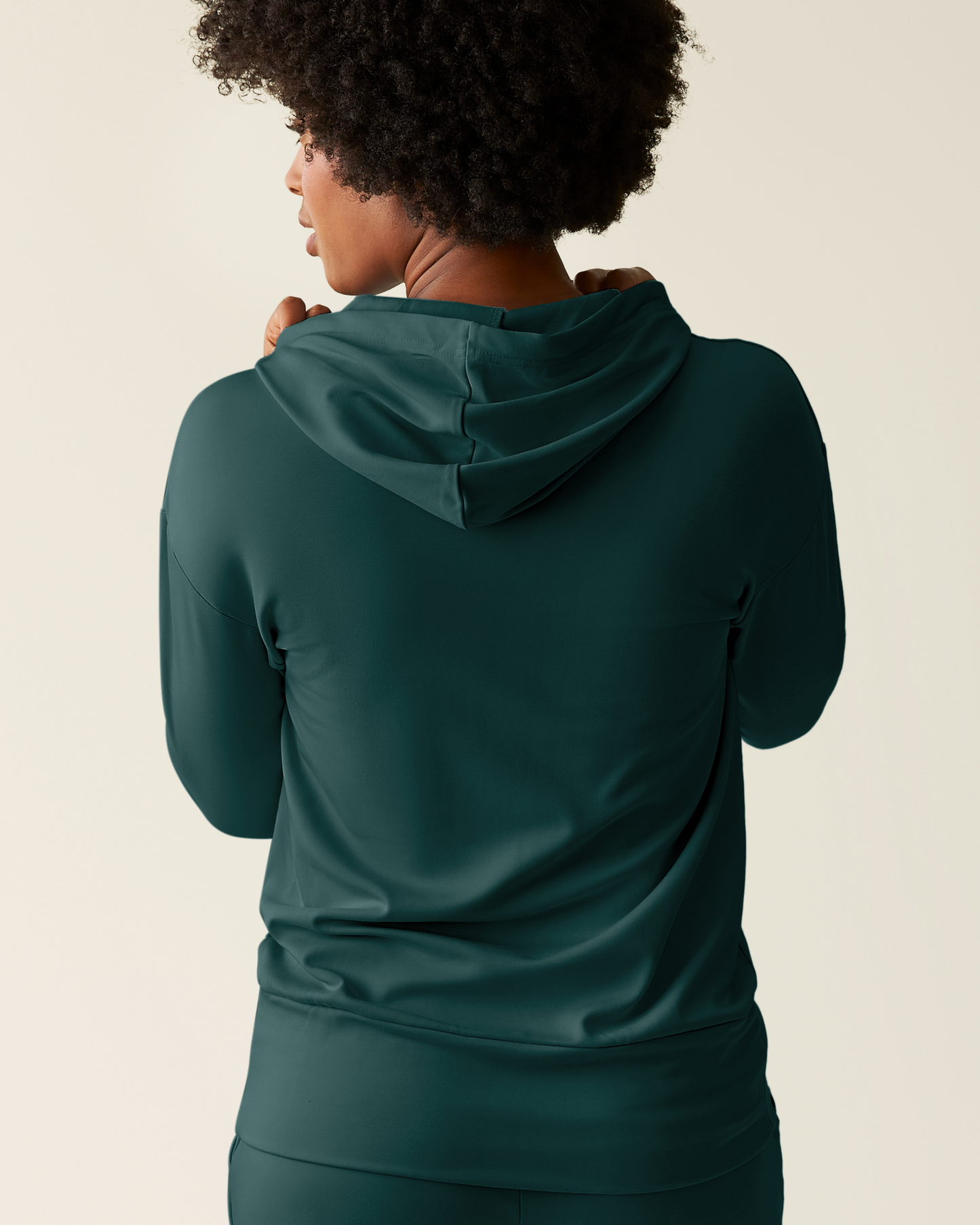 Brushed Bamboo Maternity & Nursing Hoodie | Evergreen