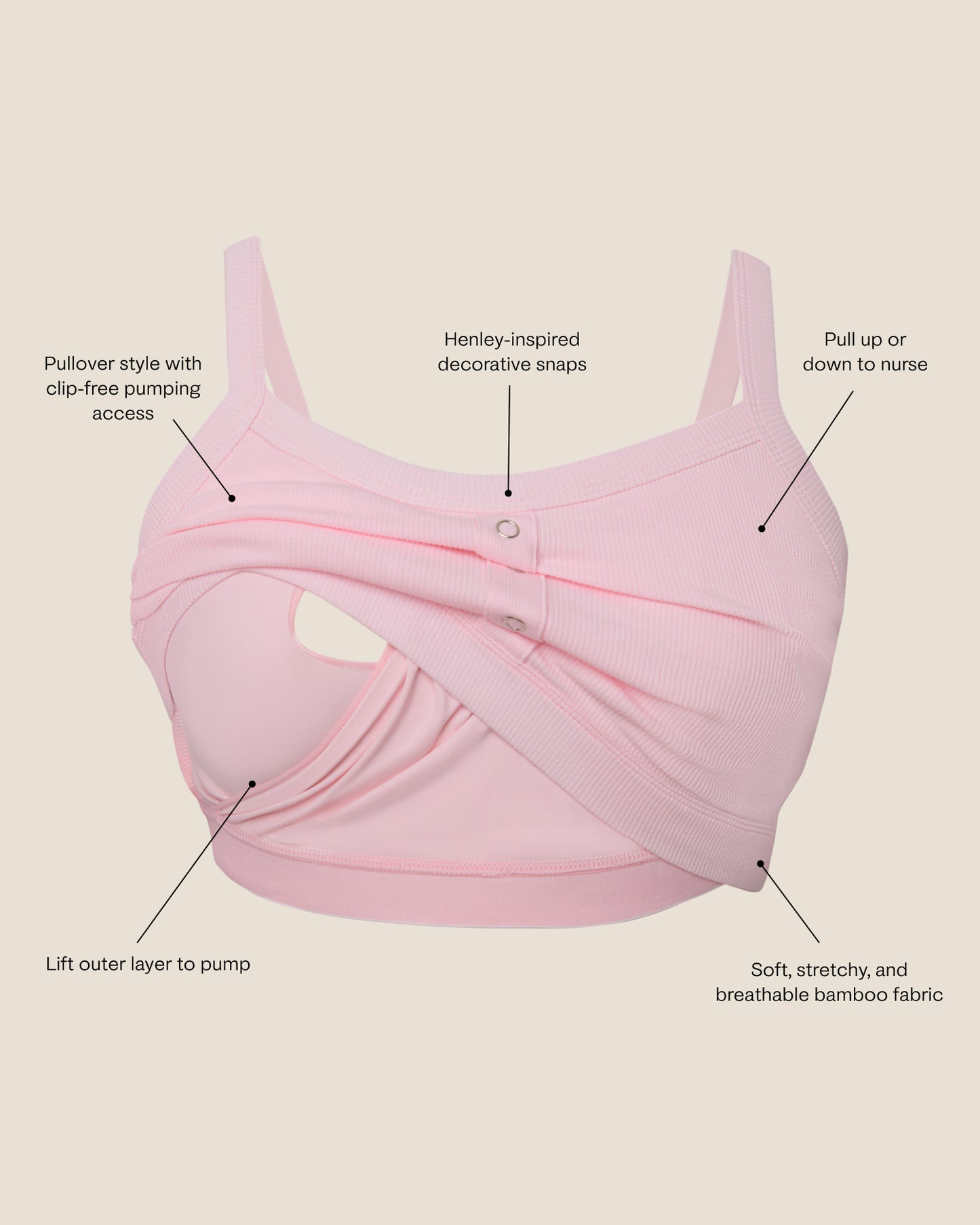 Ribbed Bamboo Pumping Bralette | Deep Burgundy