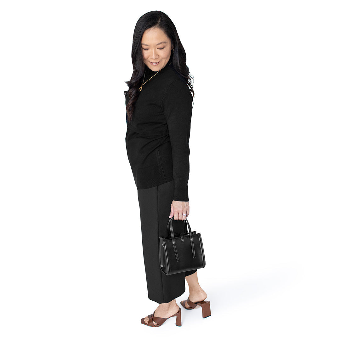 Classic Nursing & Maternity Turtleneck | Black-Tops-Kindred Bravely