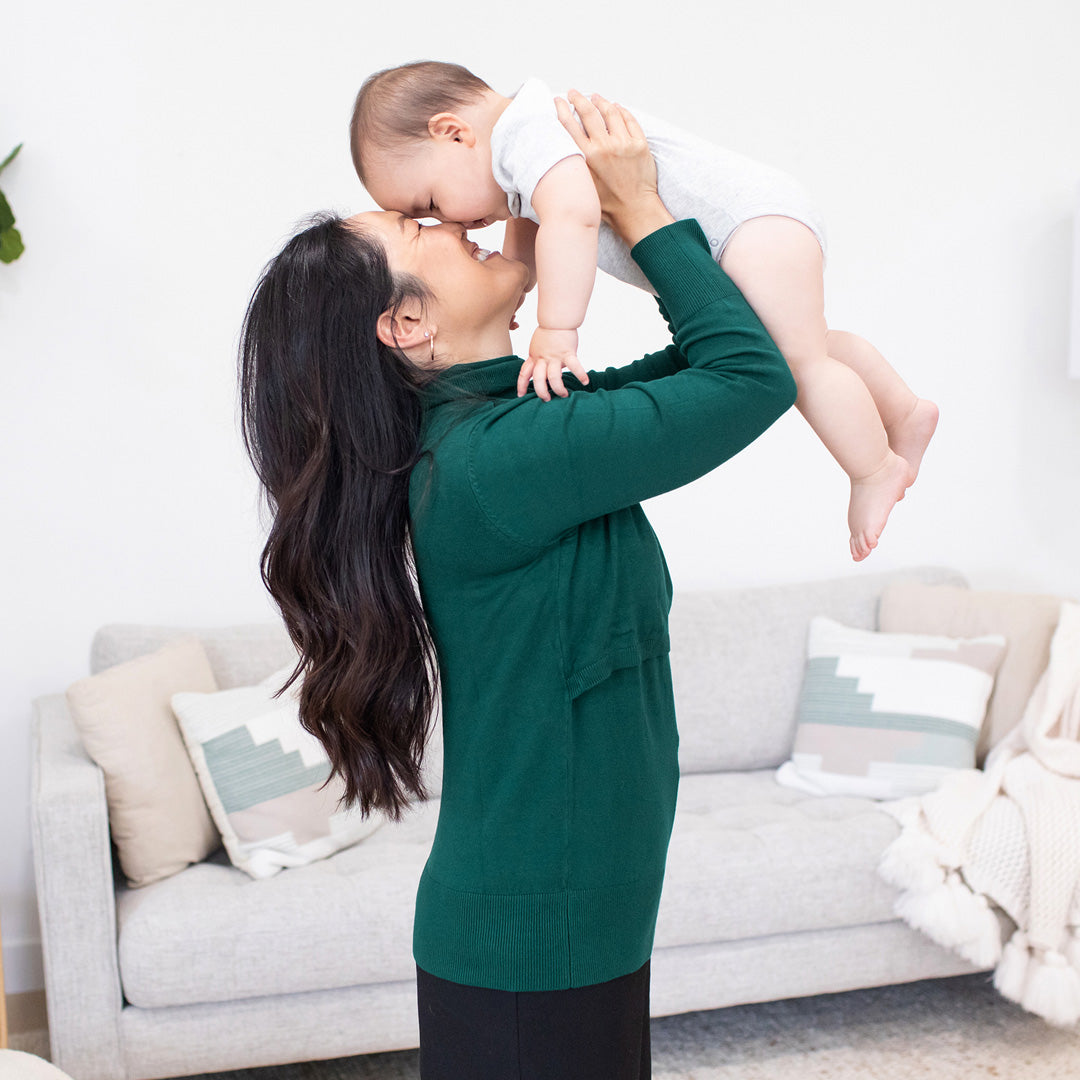 Classic Nursing & Maternity Turtleneck | Evergreen-Tops-Kindred Bravely