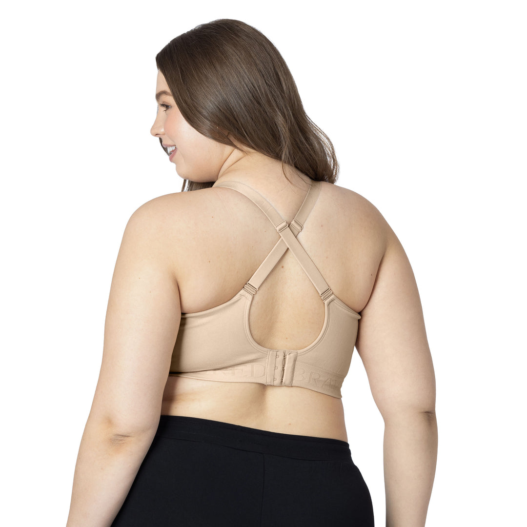 Convertible Sublime® Hands-Free Pumping & Nursing Bra | Beige-Bras-Kindred Bravely