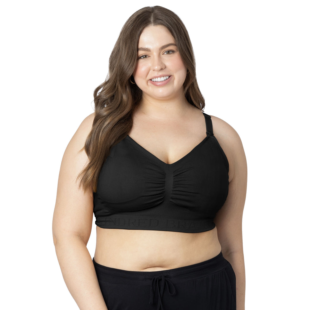 Convertible Sublime® Hands-Free Pumping & Nursing Bra | Black-Bras-Kindred Bravely