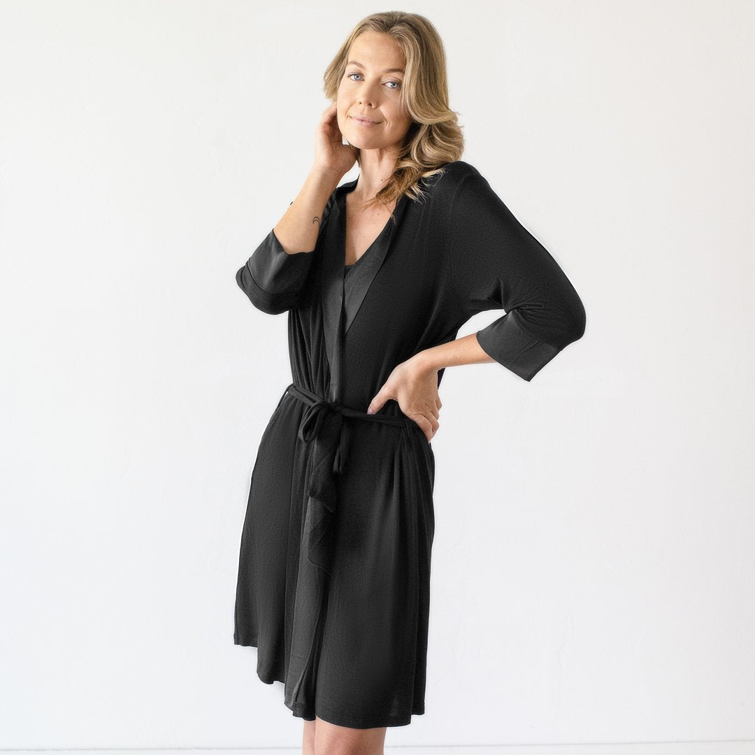 Emmaline Robe  Black - Kindred Bravely