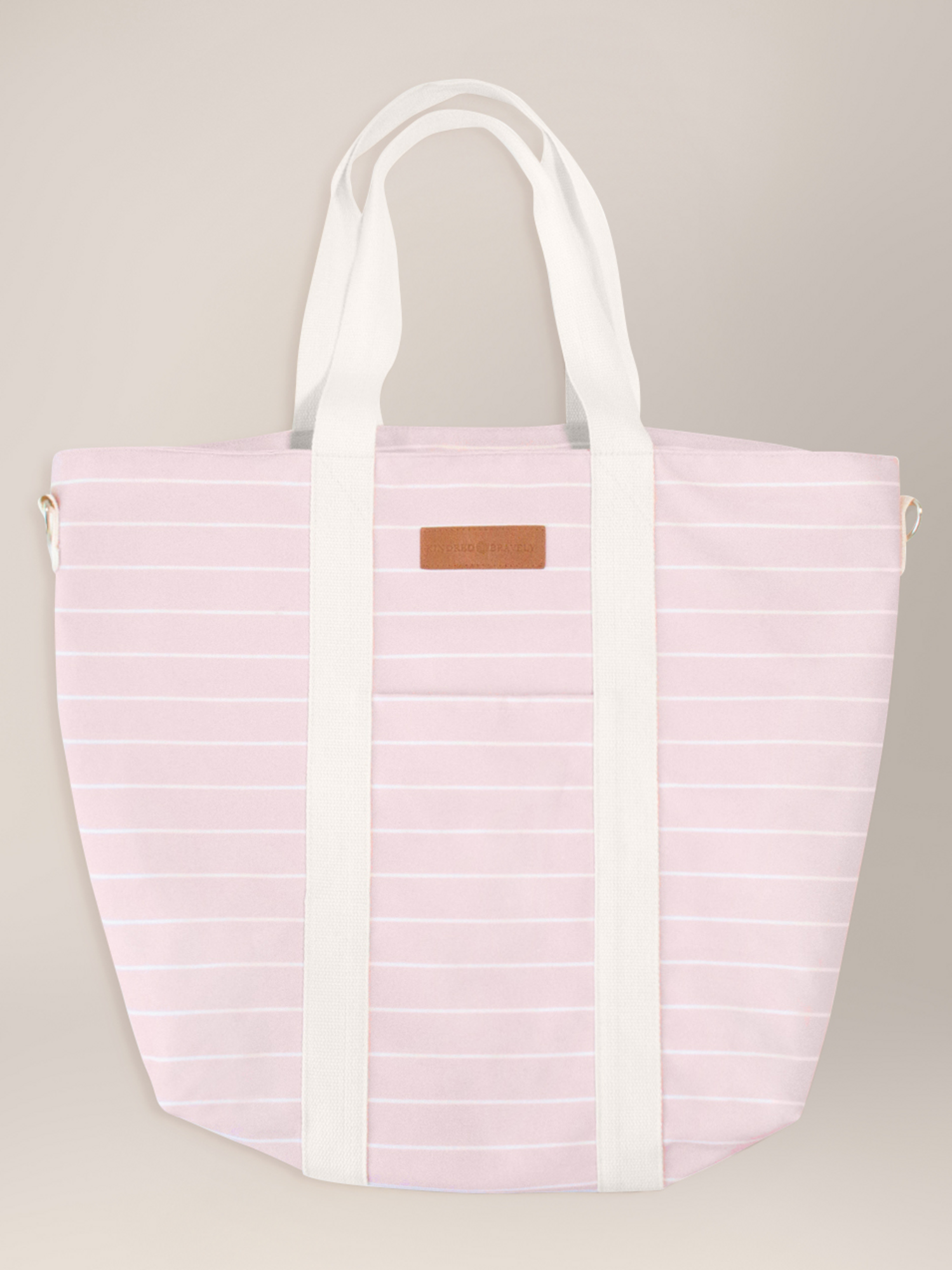 Florence Tote Pink White Stripe Kindred Bravely