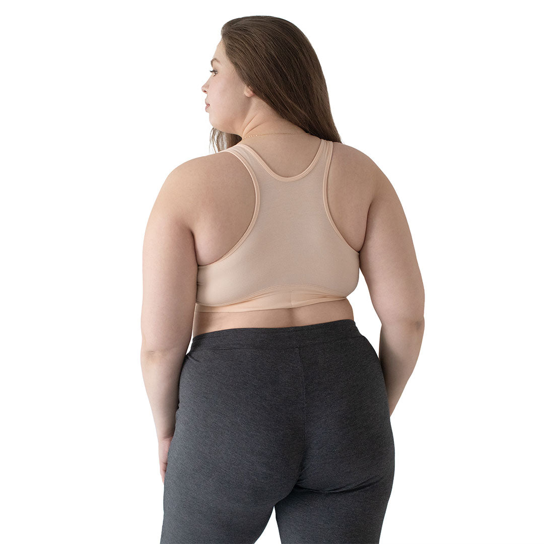French Terry Racerback Nursing & Sleep Bra | Beige-Bras-Kindred Bravely