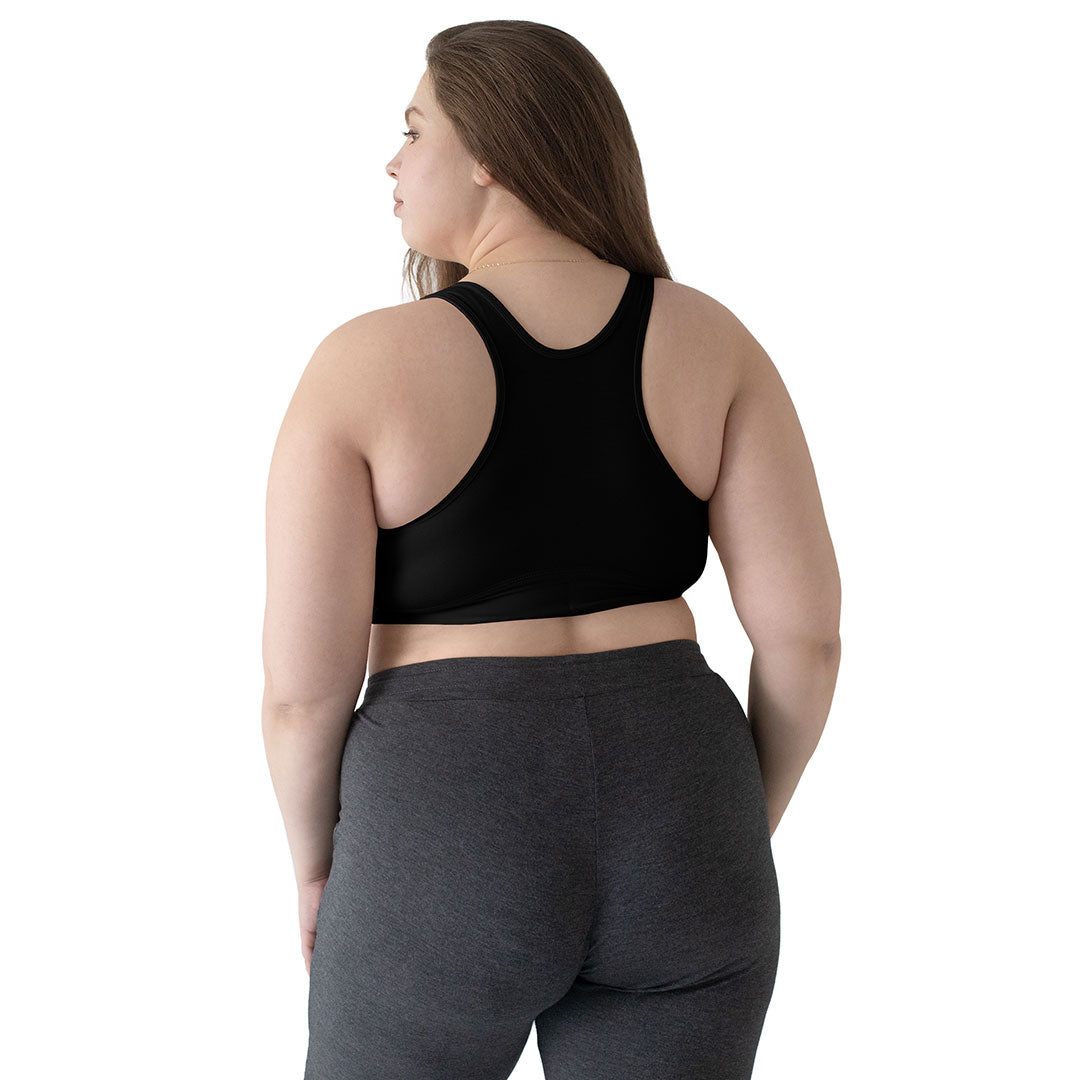 French Terry Racerback Nursing & Sleep Bra | Black-Bras-Kindred Bravely