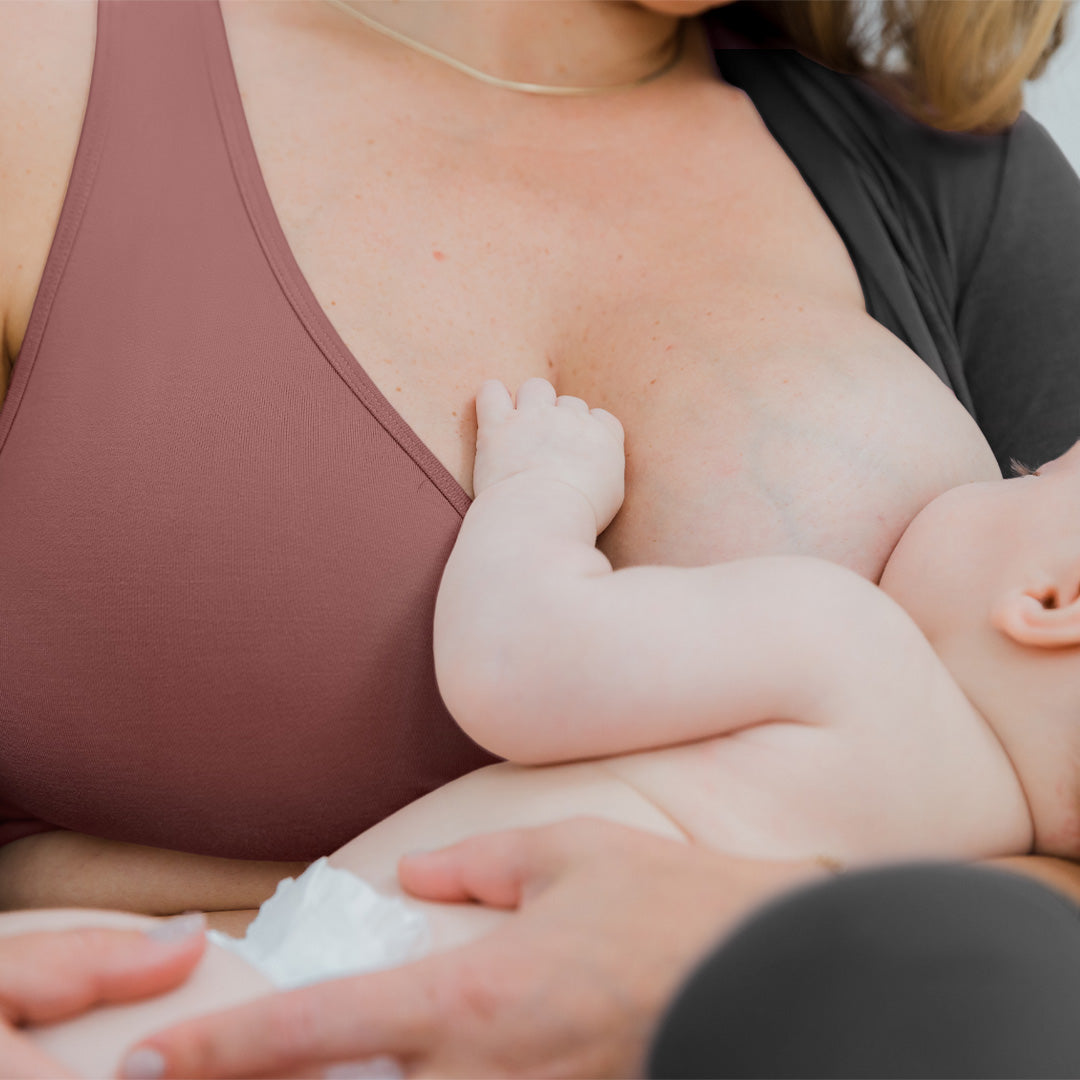 French Terry Racerback Nursing & Sleep Bra | Redwood-Bras-Kindred Bravely