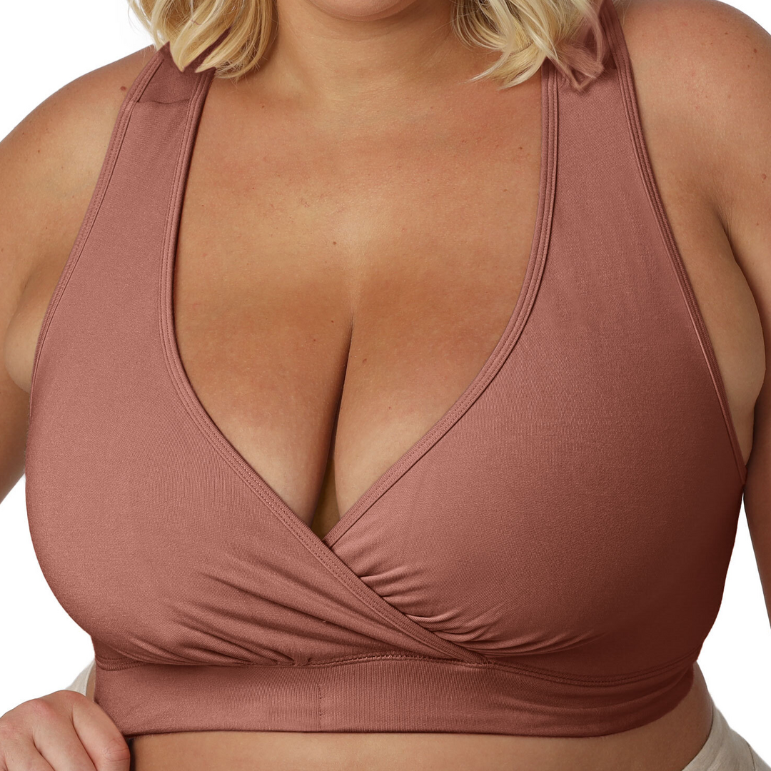 French Terry Racerback Nursing & Sleep Bra | Redwood-Bras-Kindred Bravely