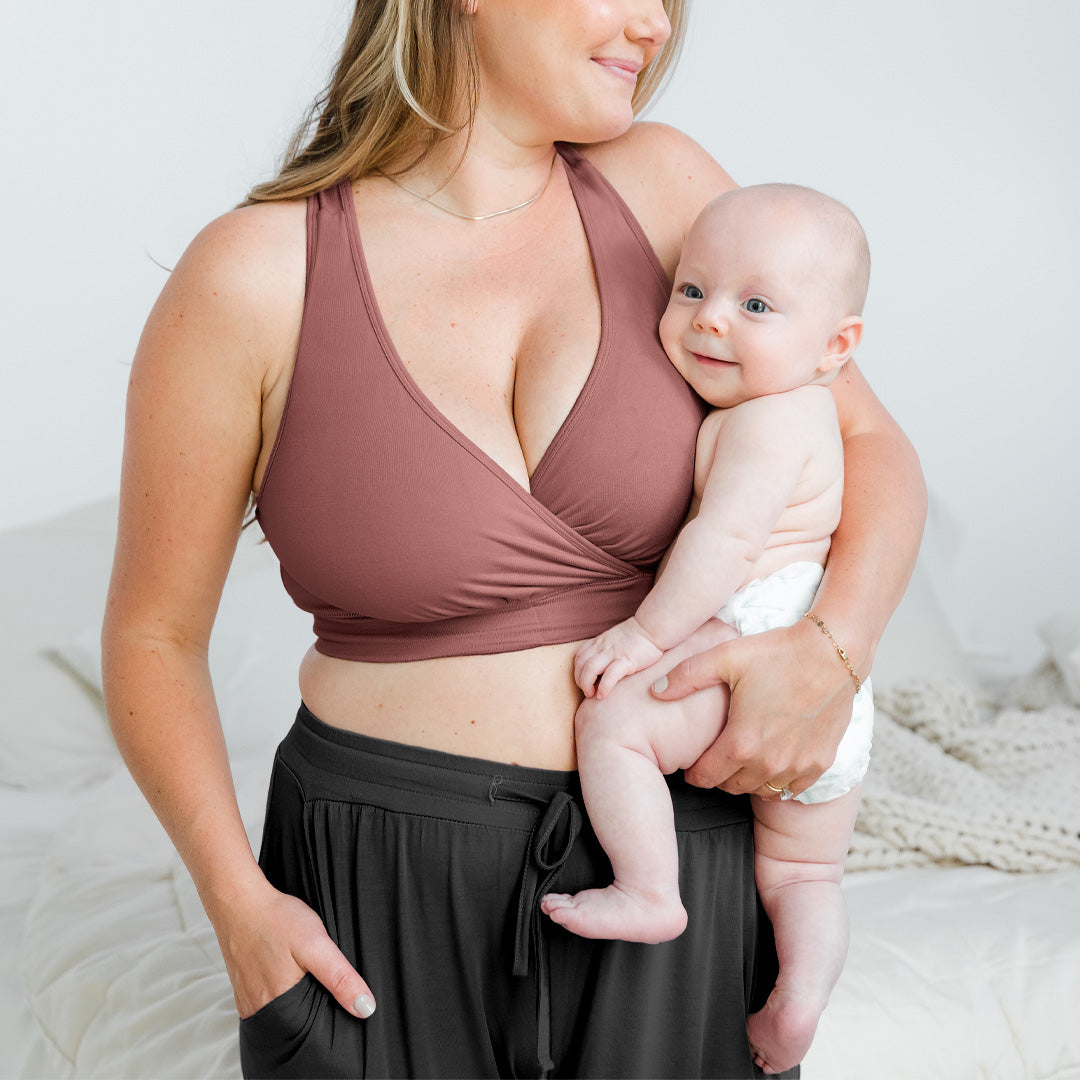 French Terry Racerback Nursing & Sleep Bra | Redwood-Bras-Kindred Bravely