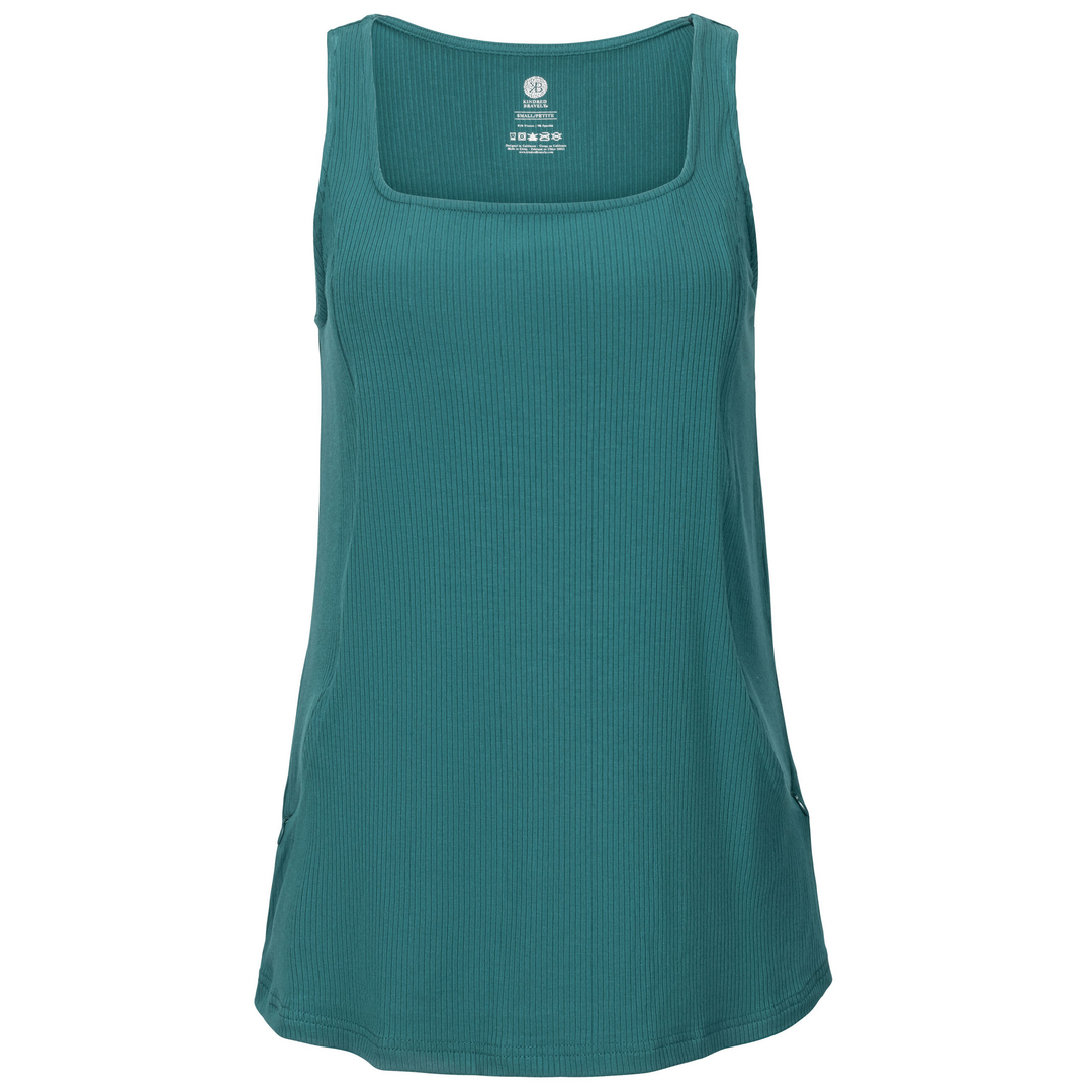 Harper Nursing & Pumping Ribbed Tank | Teal-Tops-Kindred Bravely