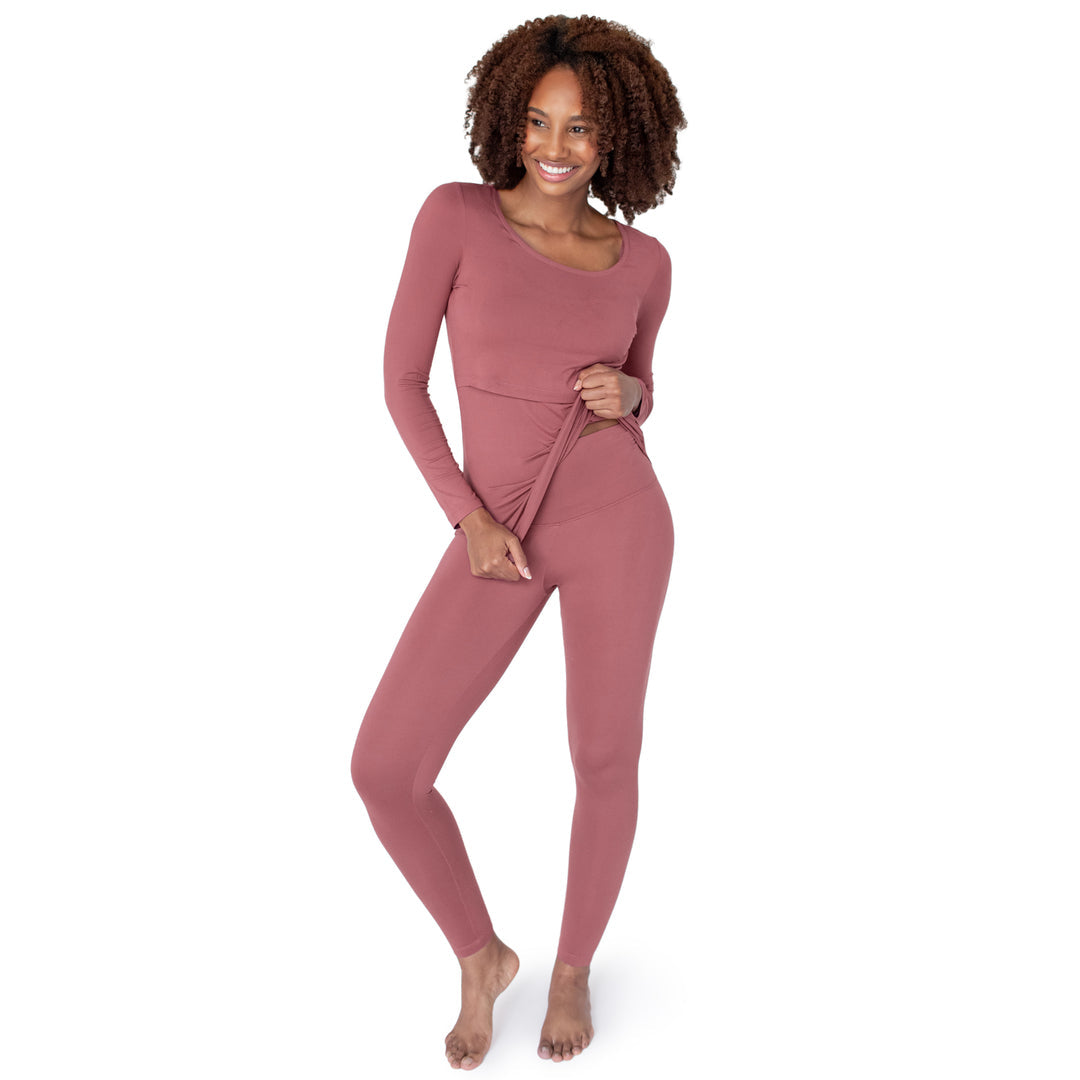 Jane Nursing Pajama Set | Rosewood-Pajamas-Kindred Bravely
