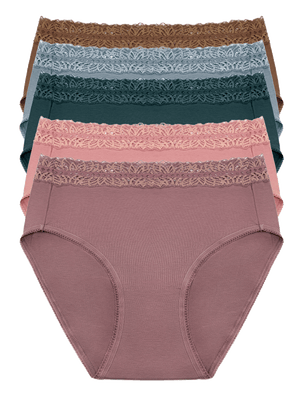 High-Waisted Postpartum Underwear Pack in Dusty Hues