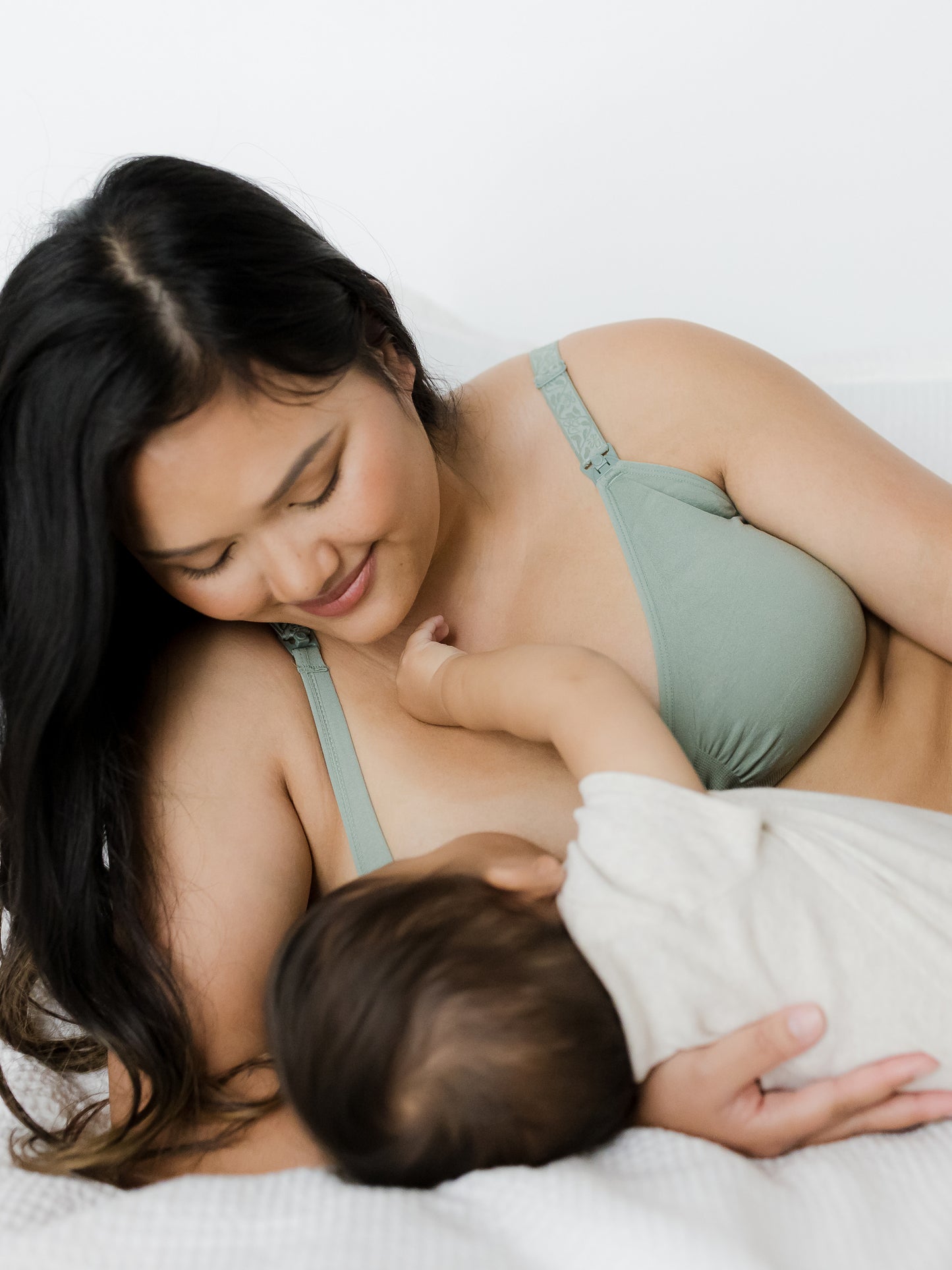 Simply Sublime® Nursing Bra | Cactus - Kindred Bravely @model_info:Binc is wearing a Medium Busty.