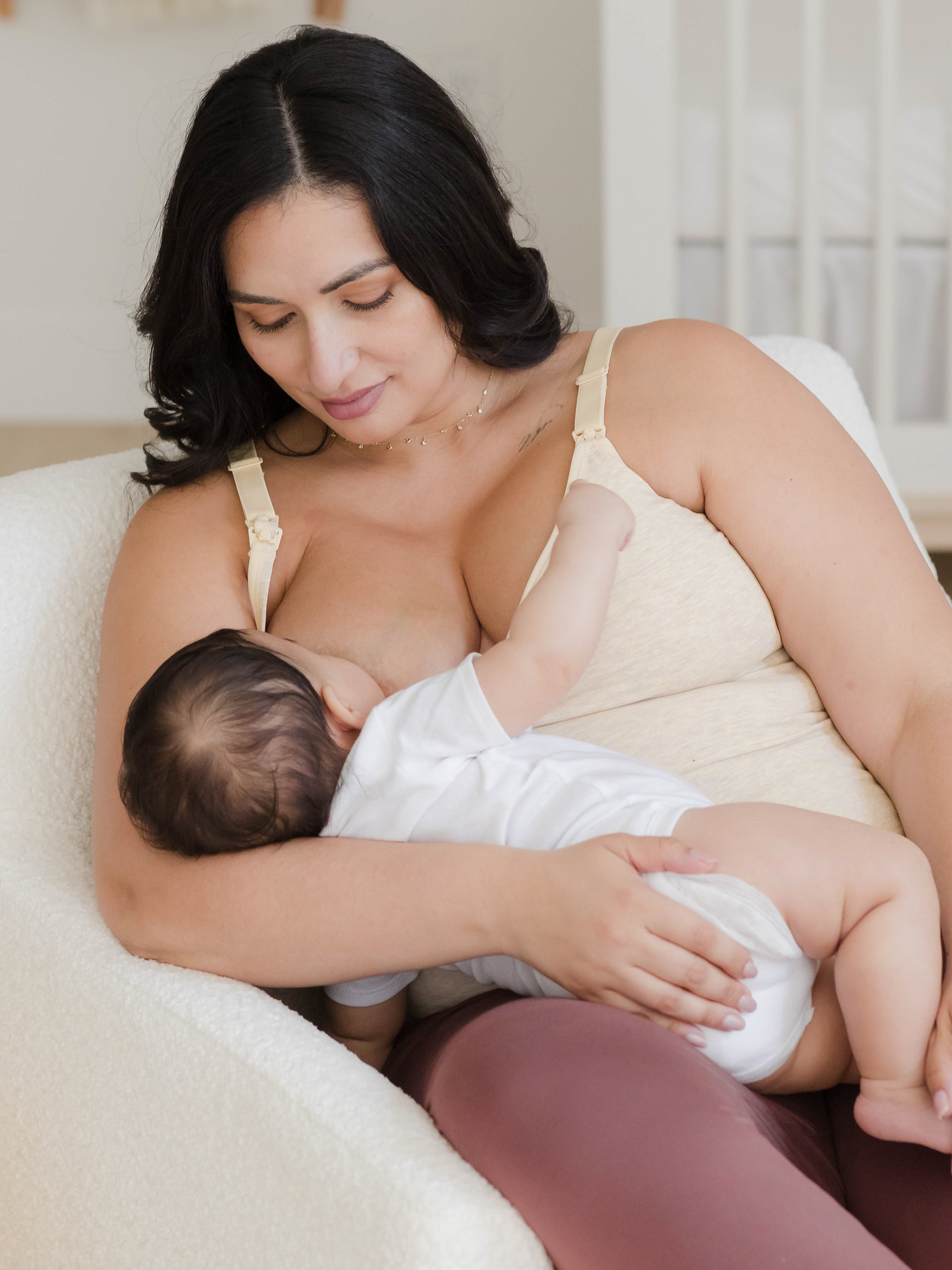 Sublime® Bamboo Hands-Free Pumping & Nursing Camisole | Oatmeal Heather - Kindred Bravely