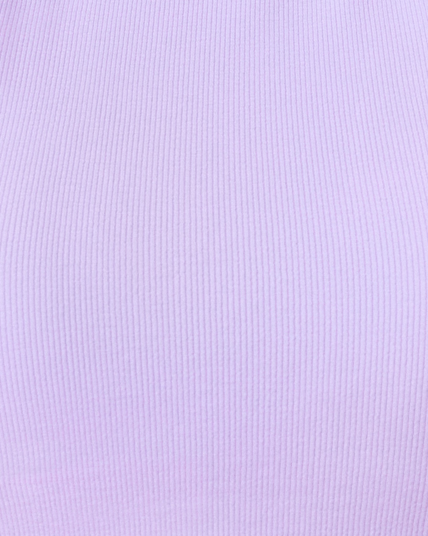 Close up of Ribbed Bamboo Racerback Nursing Tank in Lavender