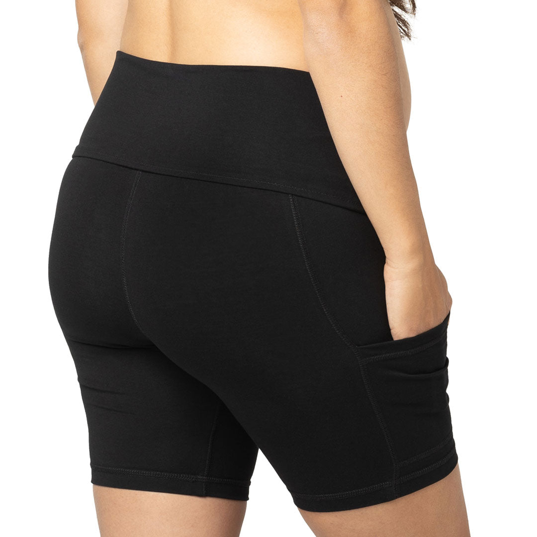 Maternity & Postpartum Bike Shorts | Black-Bottoms & Dresses-Kindred Bravely