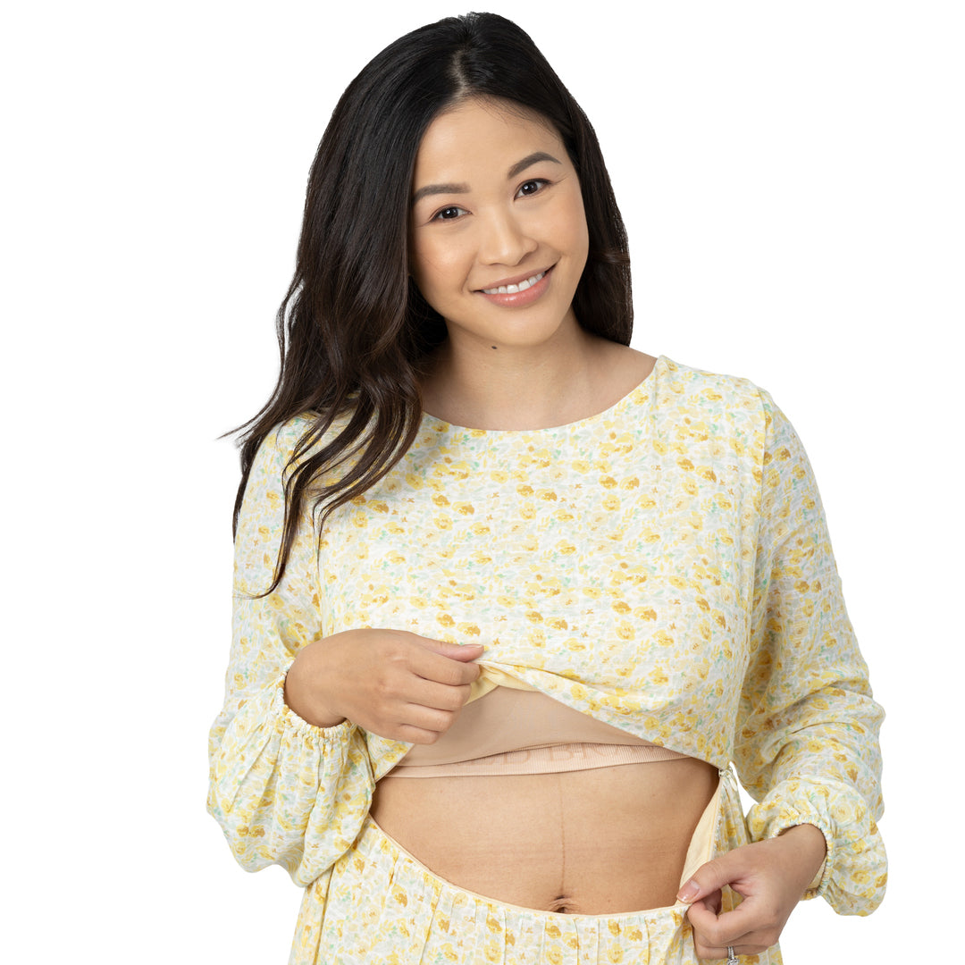 Millie Tiered Nursing & Maternity Long Sleeve Dress | Marigold-Bottoms & Dresses-Kindred Bravely