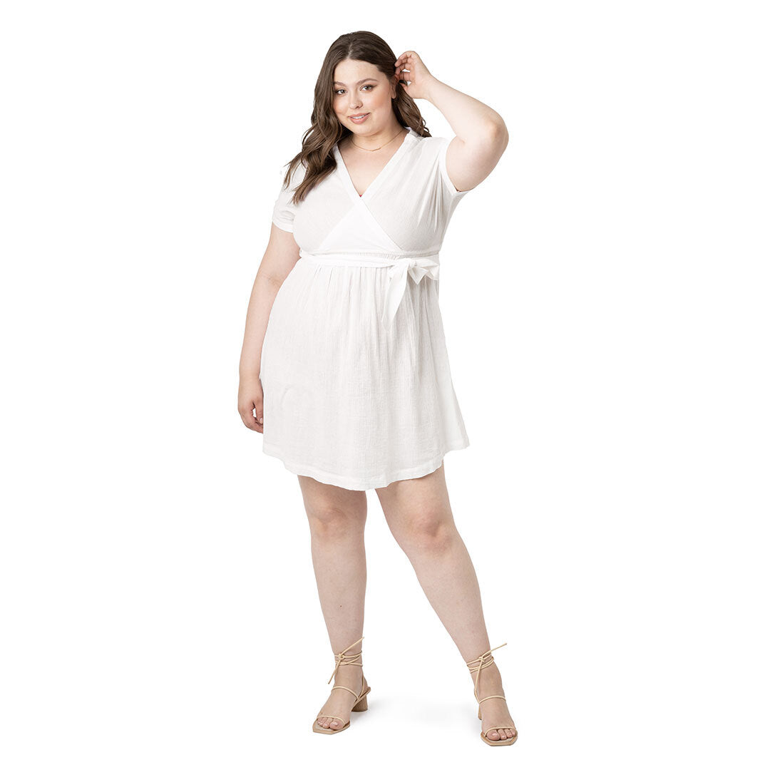 Nursing & Maternity Beach Dress | White-Swimwear-Kindred Bravely