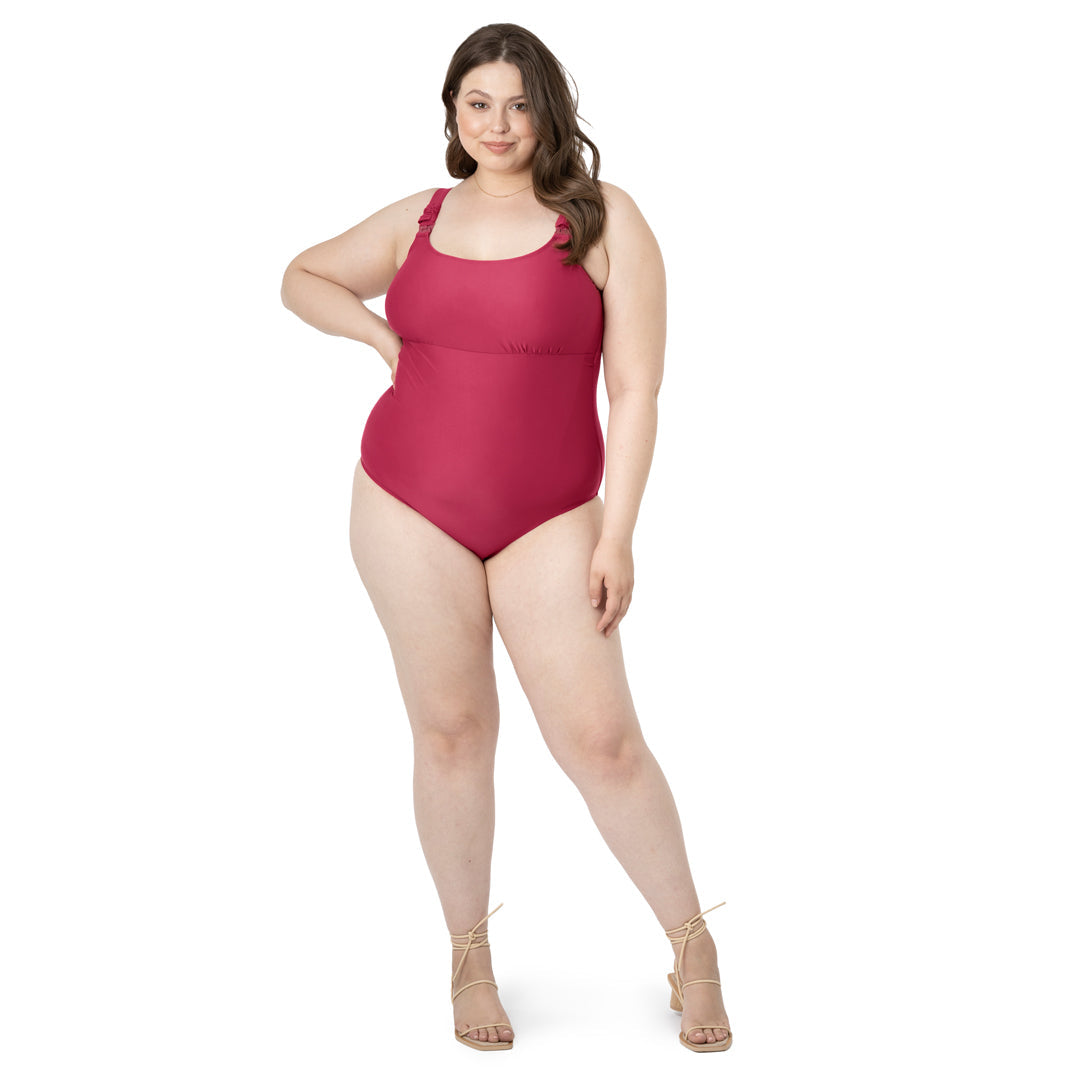 Nursing & Maternity Classic One Piece Swimsuit | Auburn-Swimwear-Kindred Bravely
