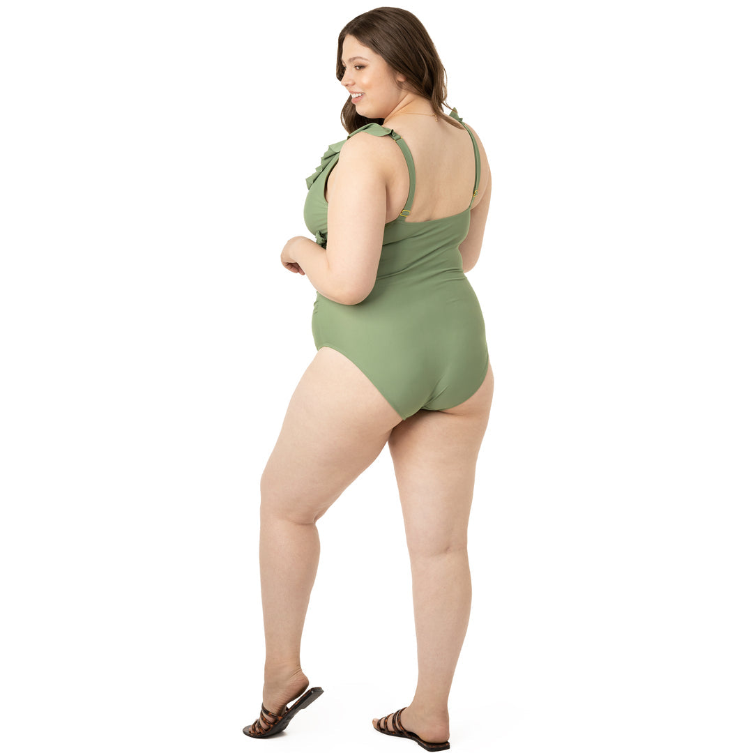 Nursing & Maternity One Piece Wrap Swimsuit | Aloe-Swimwear-Kindred Bravely
