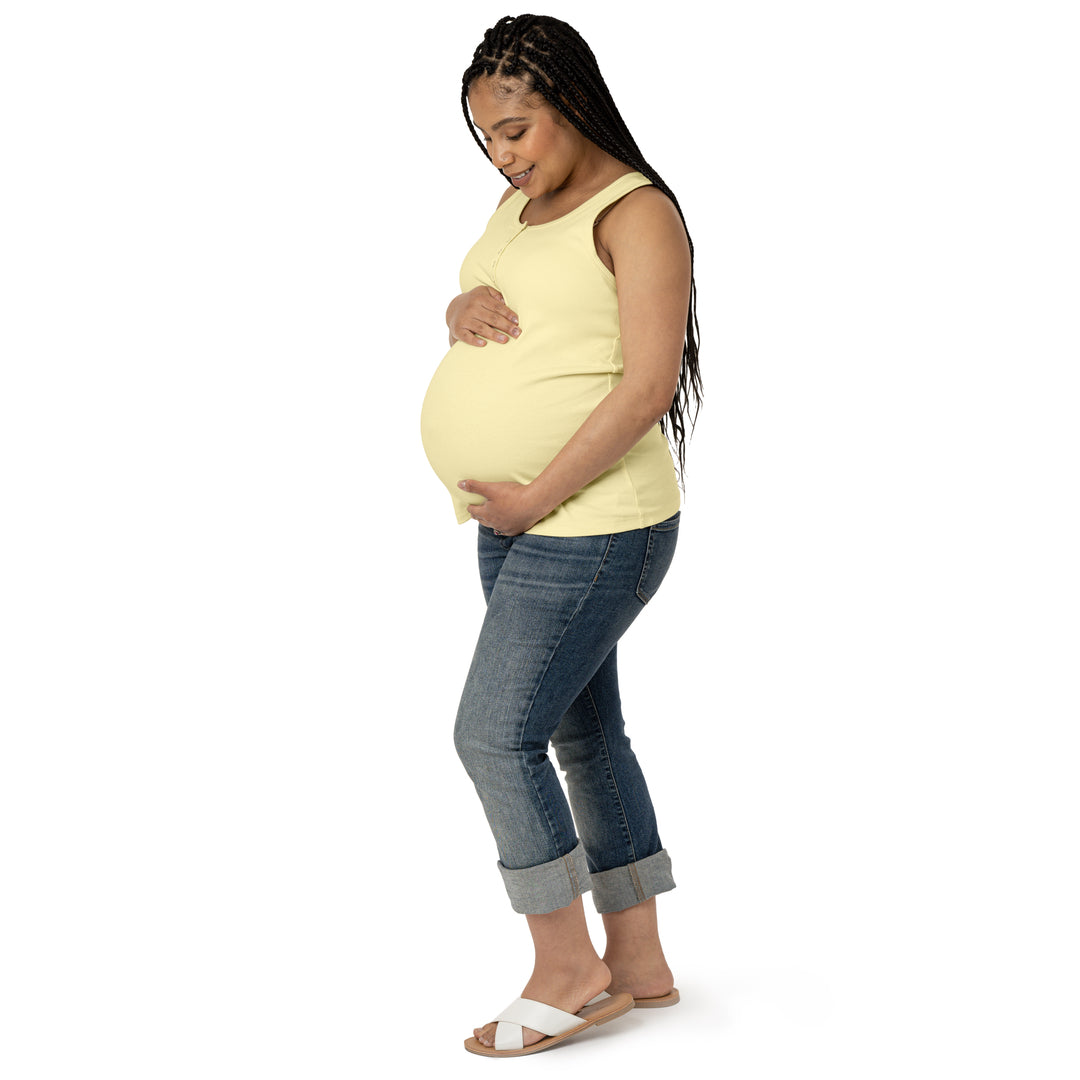 Organic Cotton Nursing & Maternity Henley Tank | Sunshine-Tops-Kindred Bravely