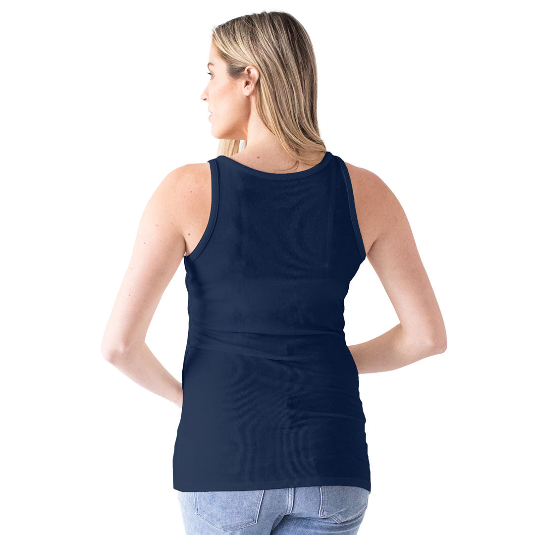 Ribbed Bamboo Maternity Tank | Navy-Tops-Kindred Bravely