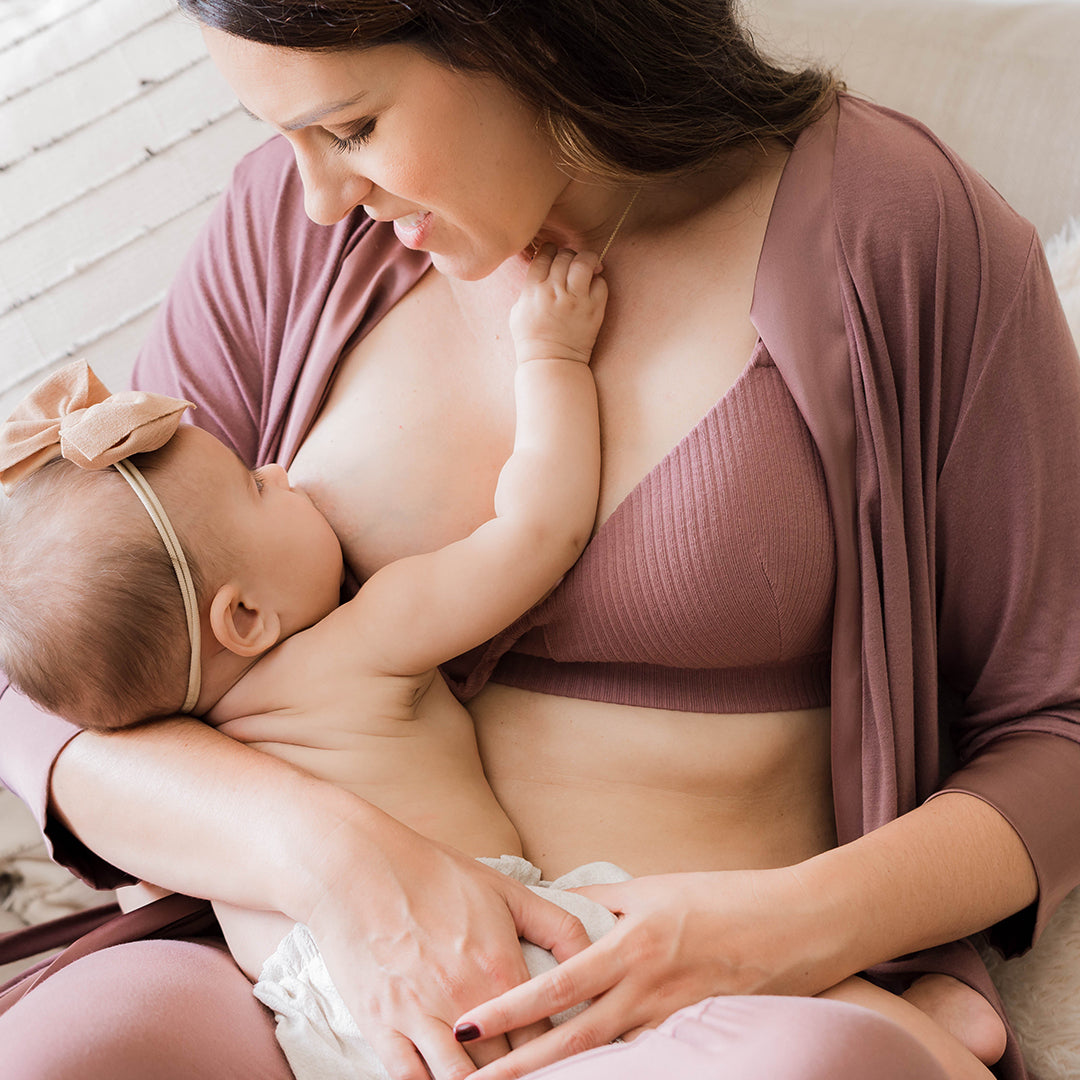 Ribbed Cotton Maternity & Nursing Bra | Twilight - Kindred Bravely