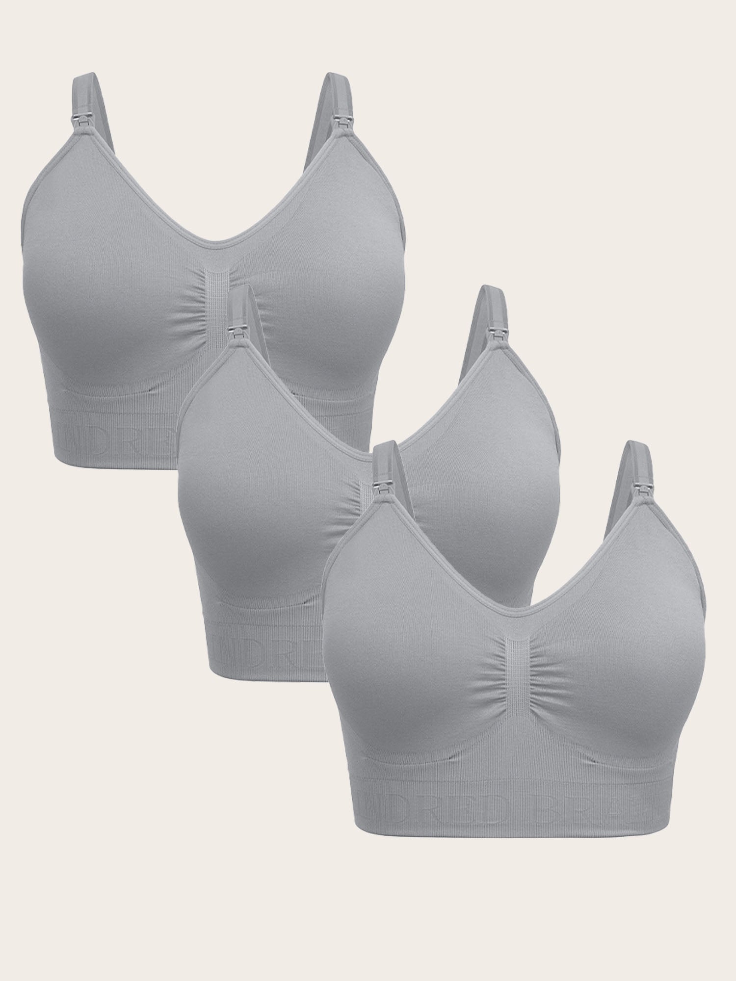 Seamless Racerback Maternity And Nursing Bra-Grey Melange-X Large | A Pea  in the Pod