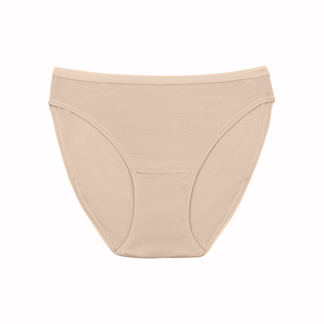 Signature Cotton French Cut Brief | Beige-Underwear-Kindred Bravely