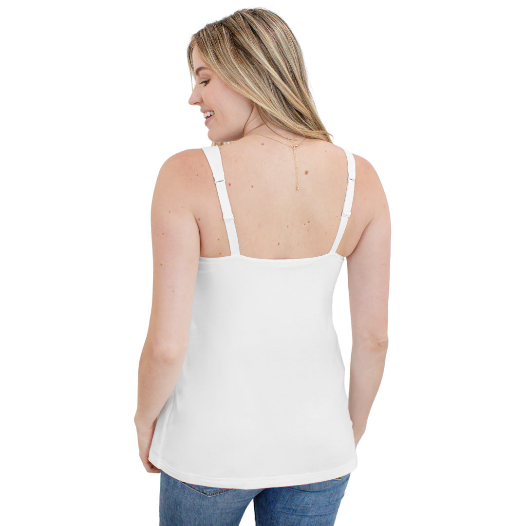 Signature Cotton Nursing & Maternity Tank | White-Tops-Kindred Bravely