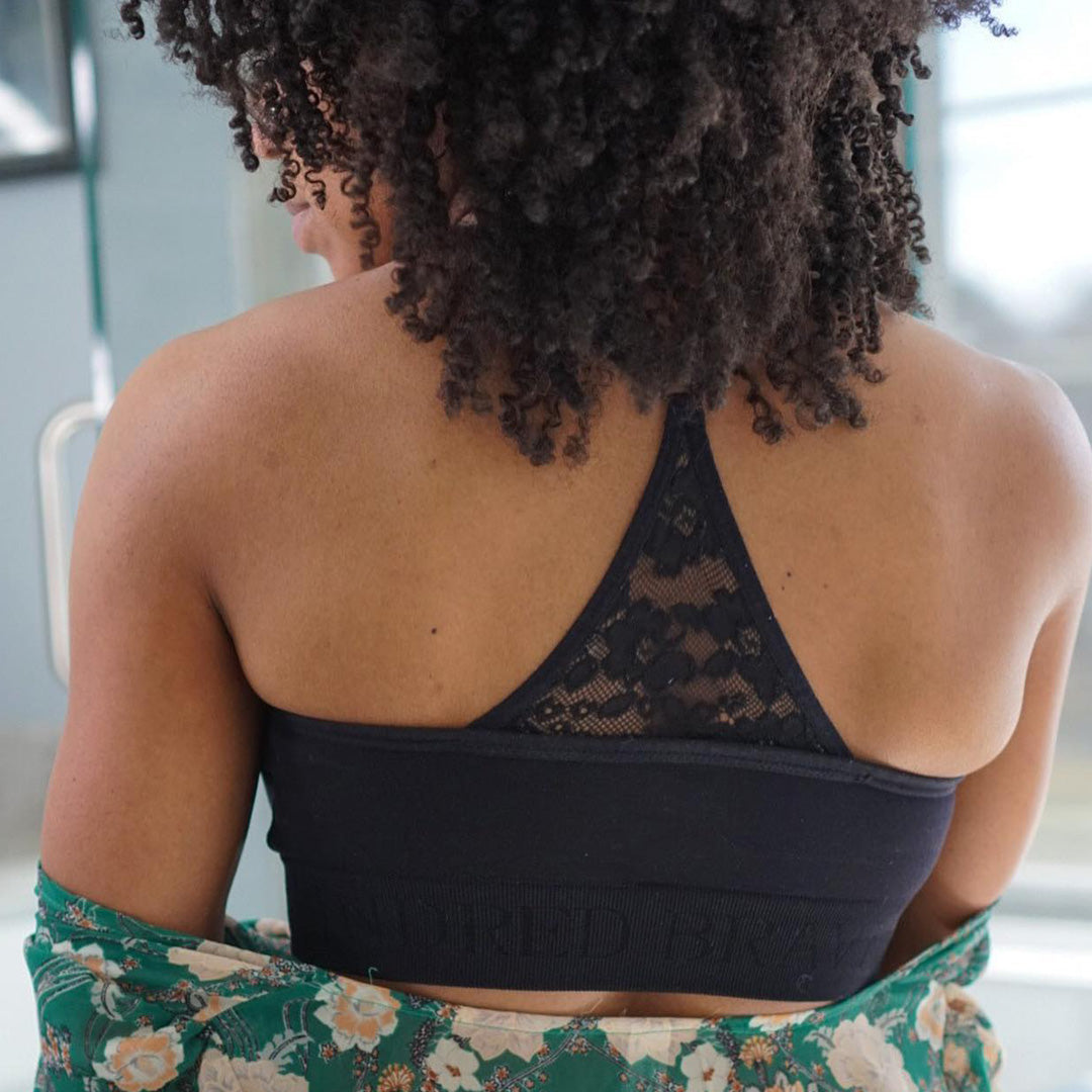 Simply Sublime® Lace Racerback Nursing Bra | Black-Bras-Kindred Bravely