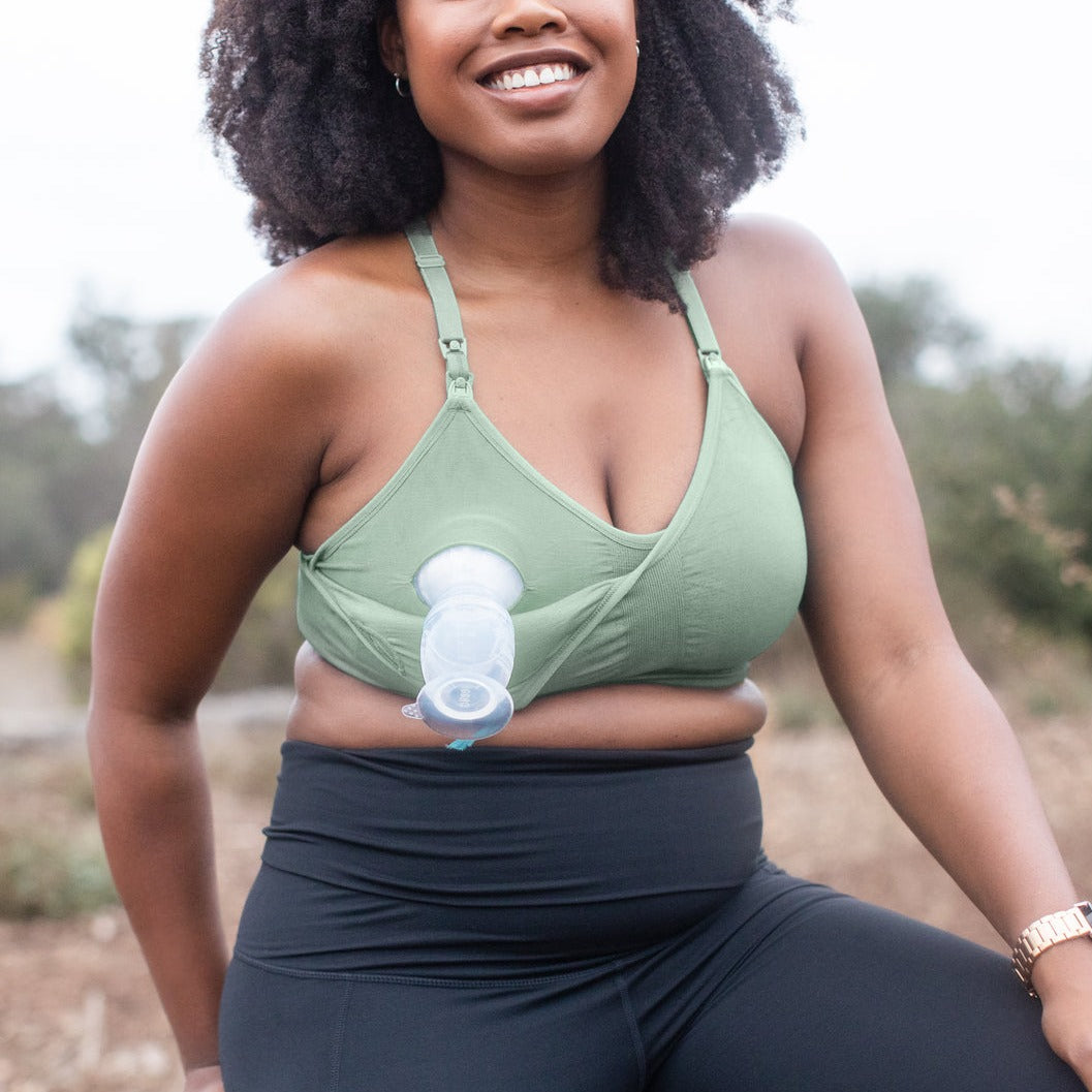 Sublime® Hands-Free Pumping & Nursing Sports Bra | Cactus-Bras-Kindred Bravely