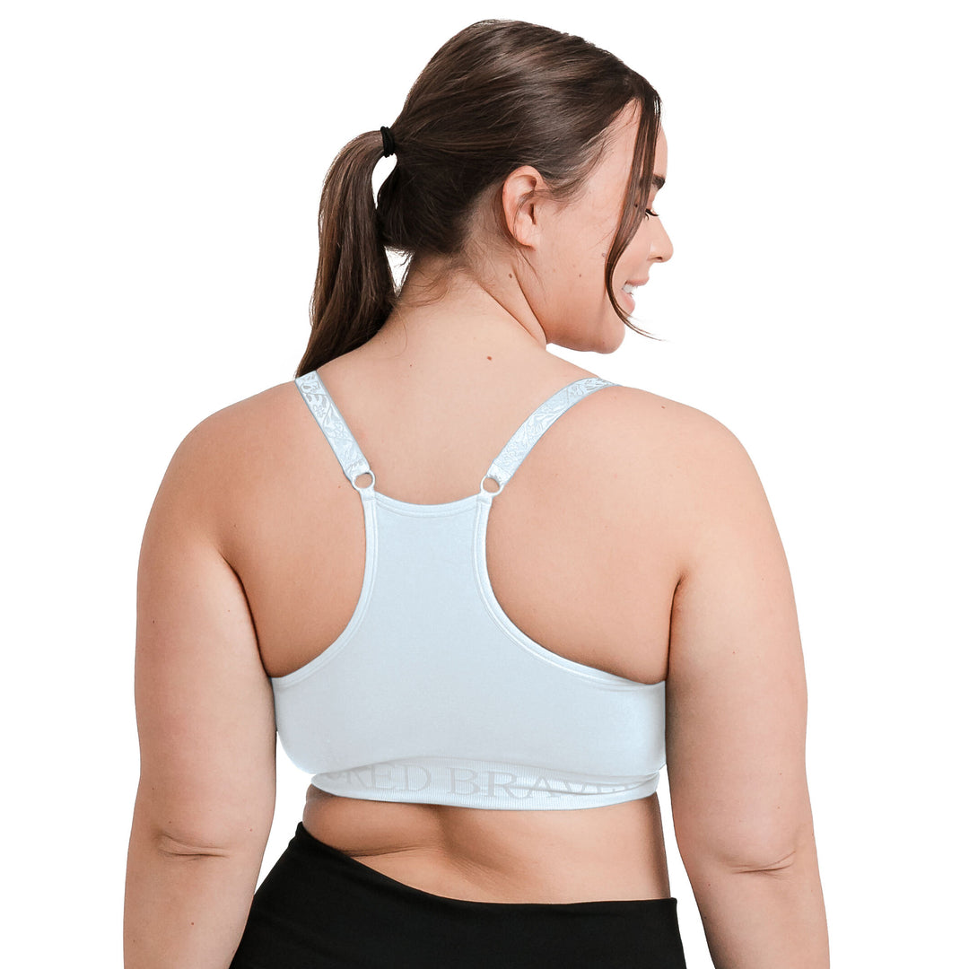 Sublime® Hands-Free Pumping & Nursing Sports Bra | Ice Blue-Bras-Kindred Bravely