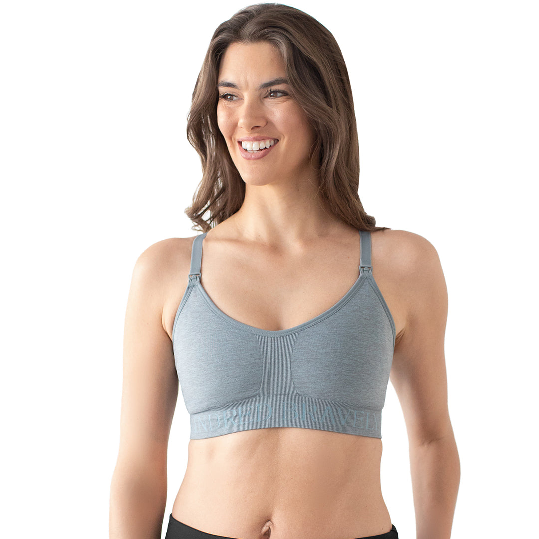 Sublime® Nursing Sports Bra | Heathered Seaglass-Bras-Kindred Bravely