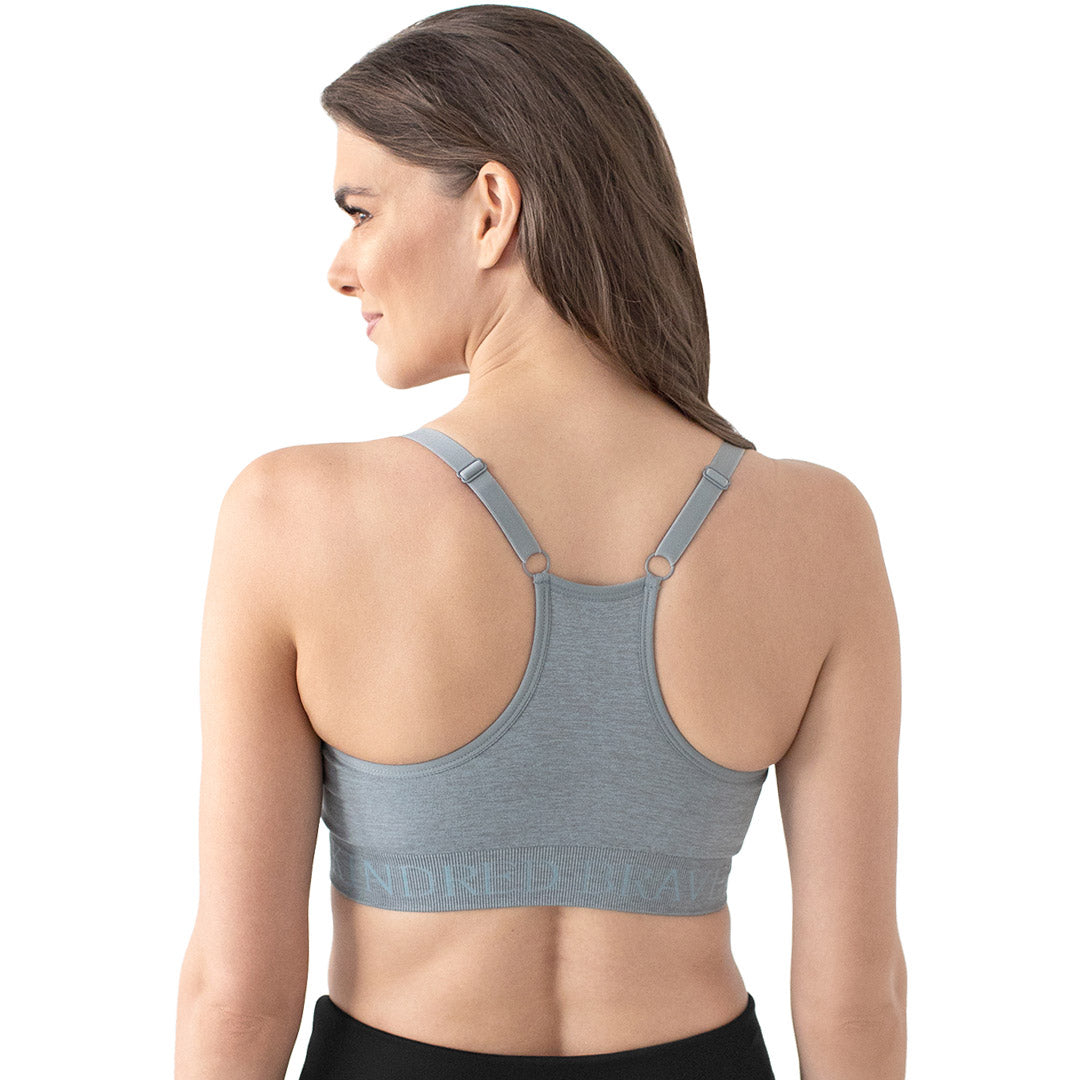 Sublime® Nursing Sports Bra | Heathered Seaglass-Bras-Kindred Bravely