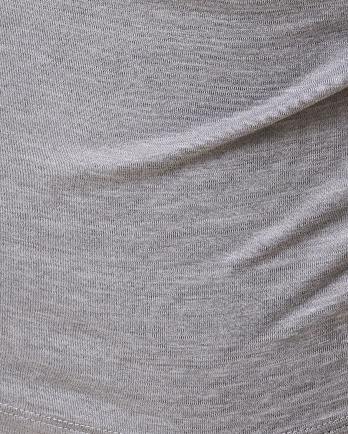 Close-up of gray heather fabric with visible texture